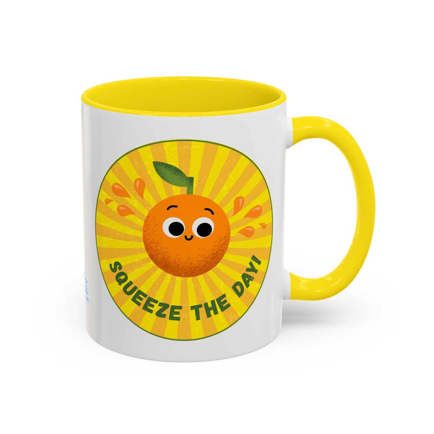 Cheerful Orange Coffee Mug, Bright Citrus Mug, Fun Gift for Coffee Lovers, Kitchen Decor, Squeeze the Day Mug