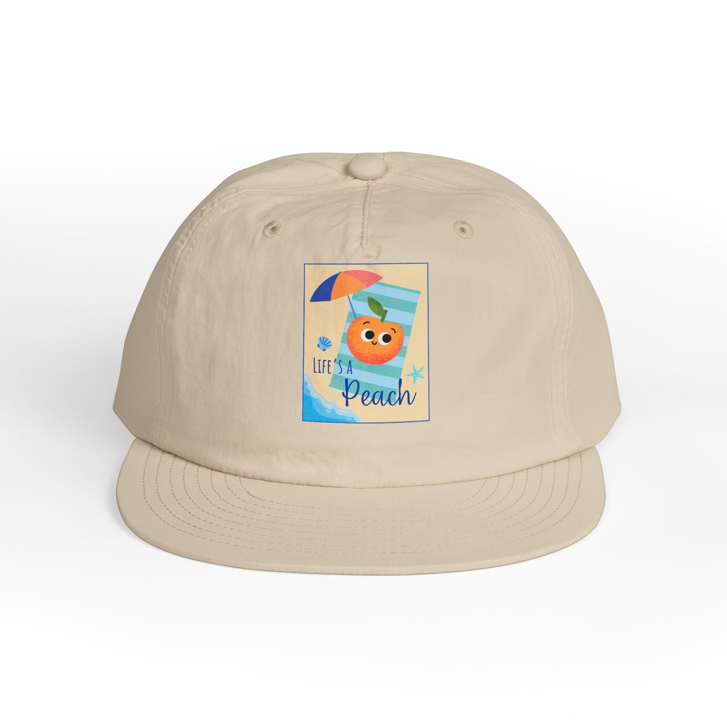 Life's a Beach Pun Surf Cap - Fun Beach Hat, Summer Accessory, Gift for Surfers, Cute Vacation Cap, Beach-Themed Apparel