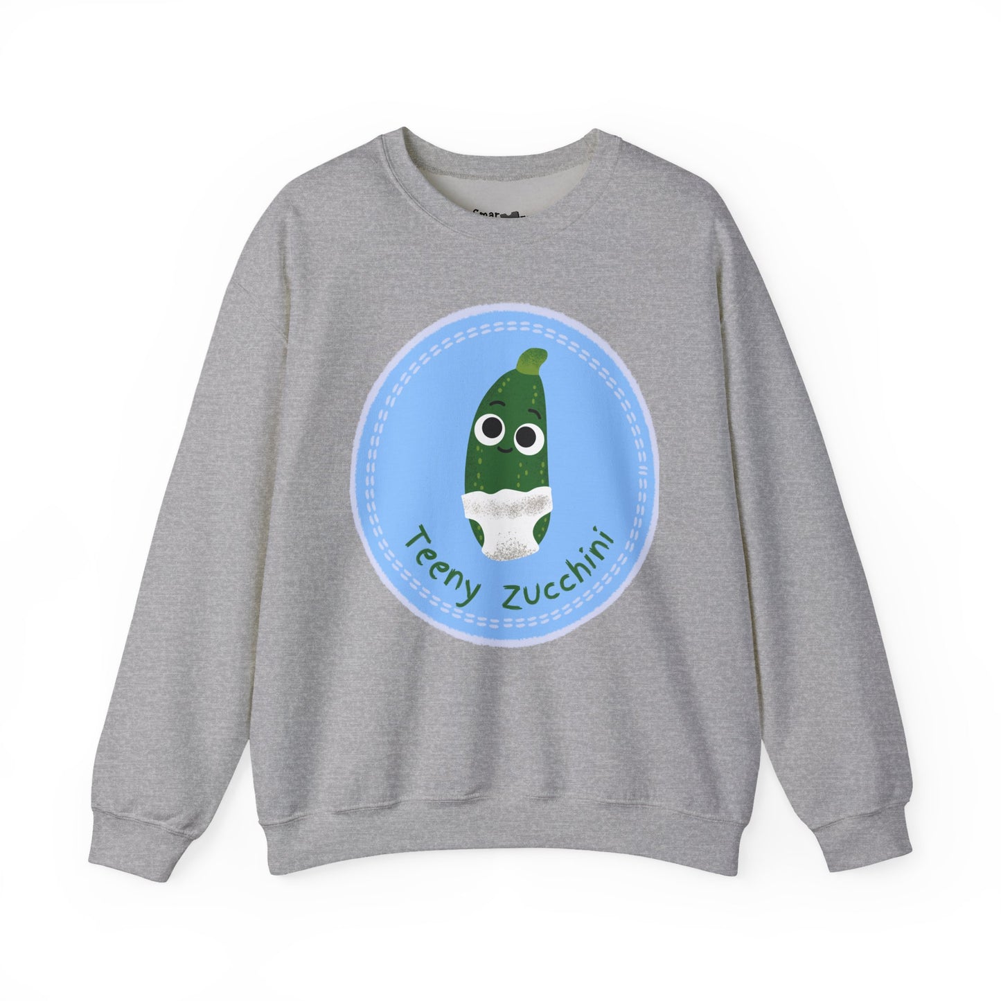 Cute Teeny Zucchini Crewneck Sweatshirt | Funny Gift for Foodies | Cozy Unisex Fashion | Perfect for Gardening Lovers