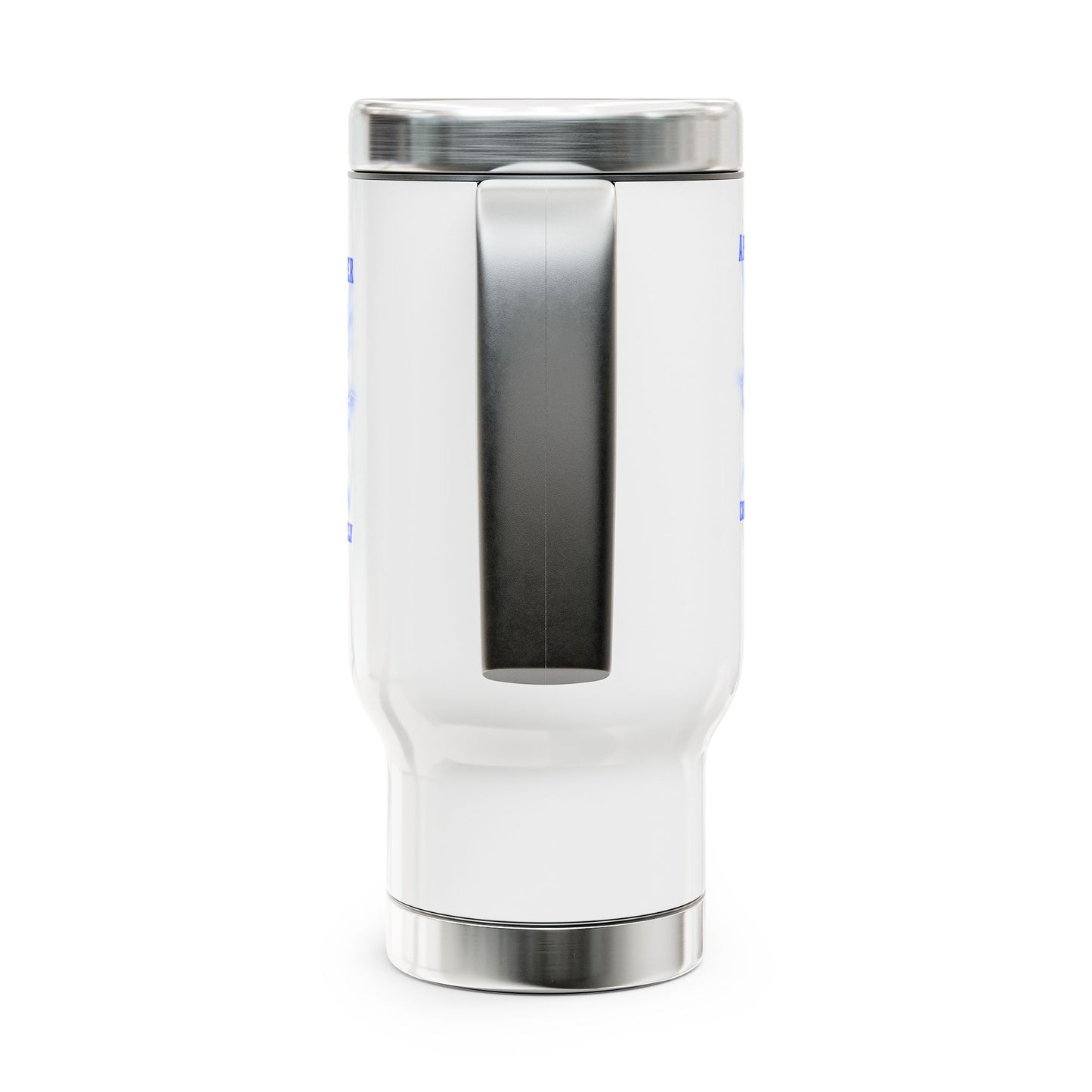 Funny Apple Pun Travel Mug, Absolute Power Humorous Travel Accessory, Great Gift for All Ages