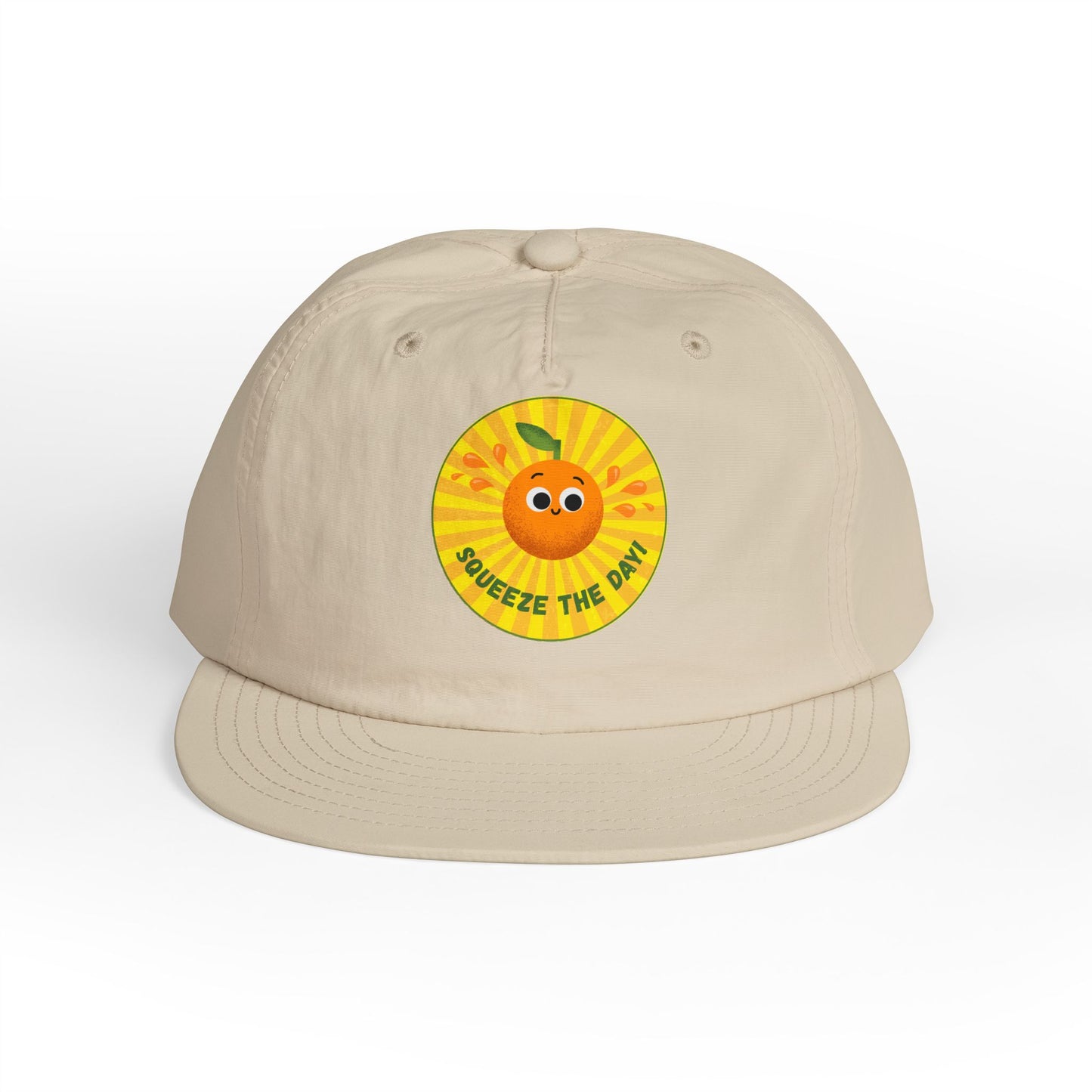Squeeze the Day Surf Cap, Beach Hat, Summer Accessories, Bright Summer Vibes, Gift for Surfers, Fun Outdoor Gear