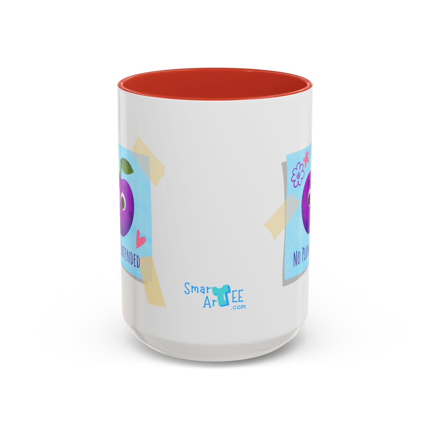 Playful Plum Coffee Mug, Cute Gift for Teachers, Friends, Humor Mug, Fun Kitchen Decor, Unique Cup for Any Occasion