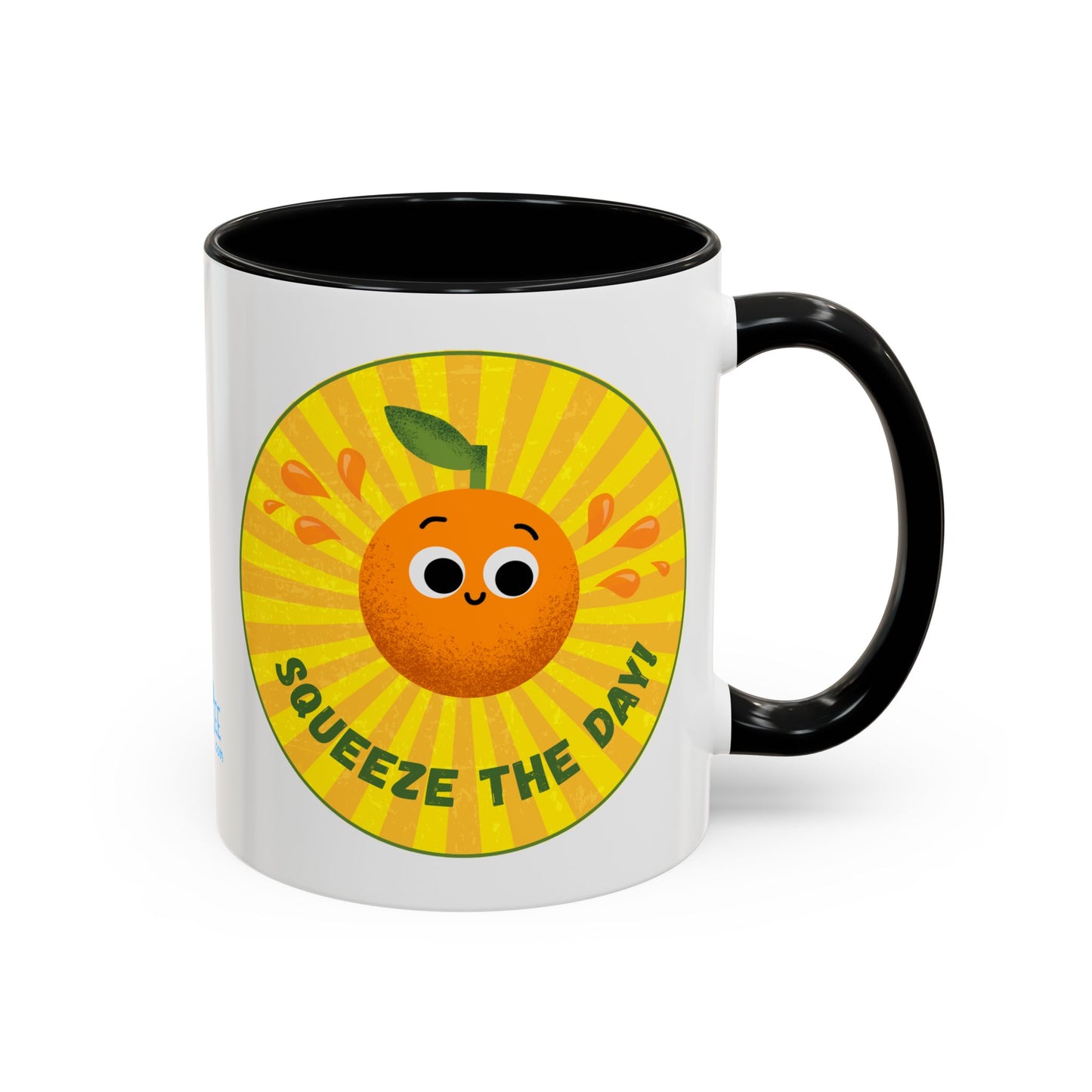 Cheerful Orange Coffee Mug, Bright Citrus Mug, Fun Gift for Coffee Lovers, Kitchen Decor, Squeeze the Day Mug