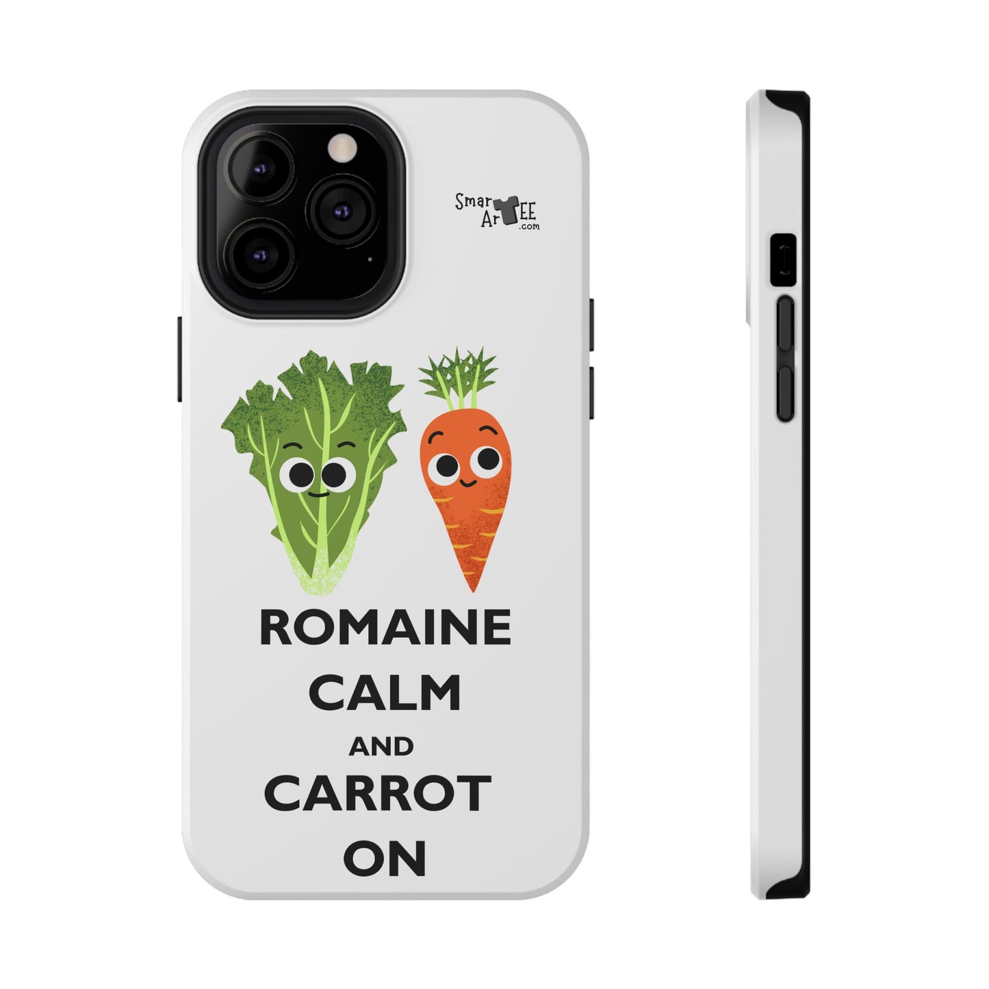 Cute Vegetable Pun Phone Caseca – Romaine Calm and Carrot On, Fun Gift, Kitchen Decor, Quirky, Culinary Passion