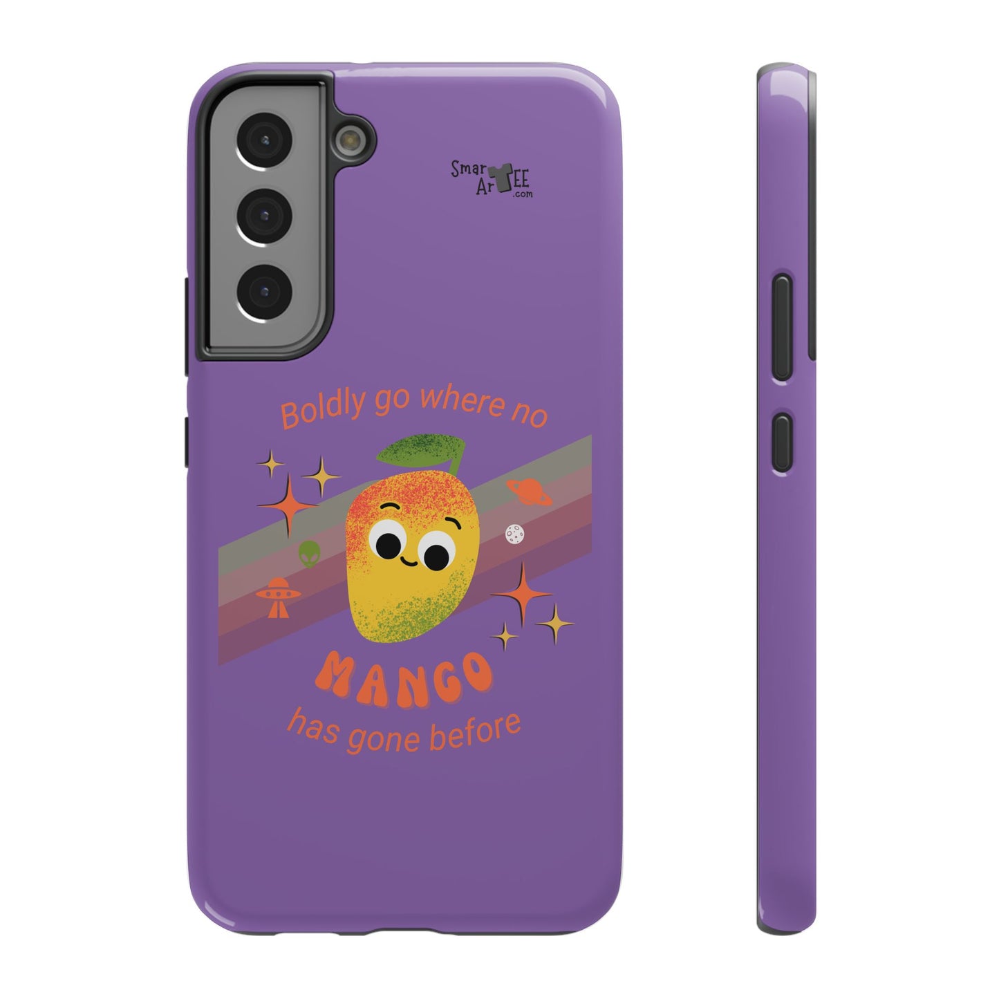 Star Trek Themed Mango Pun Phone Case, Impact-Resistant Case, Quirky Tech Accessory, Cute Phone Cover, Gift for Fruit Lovers