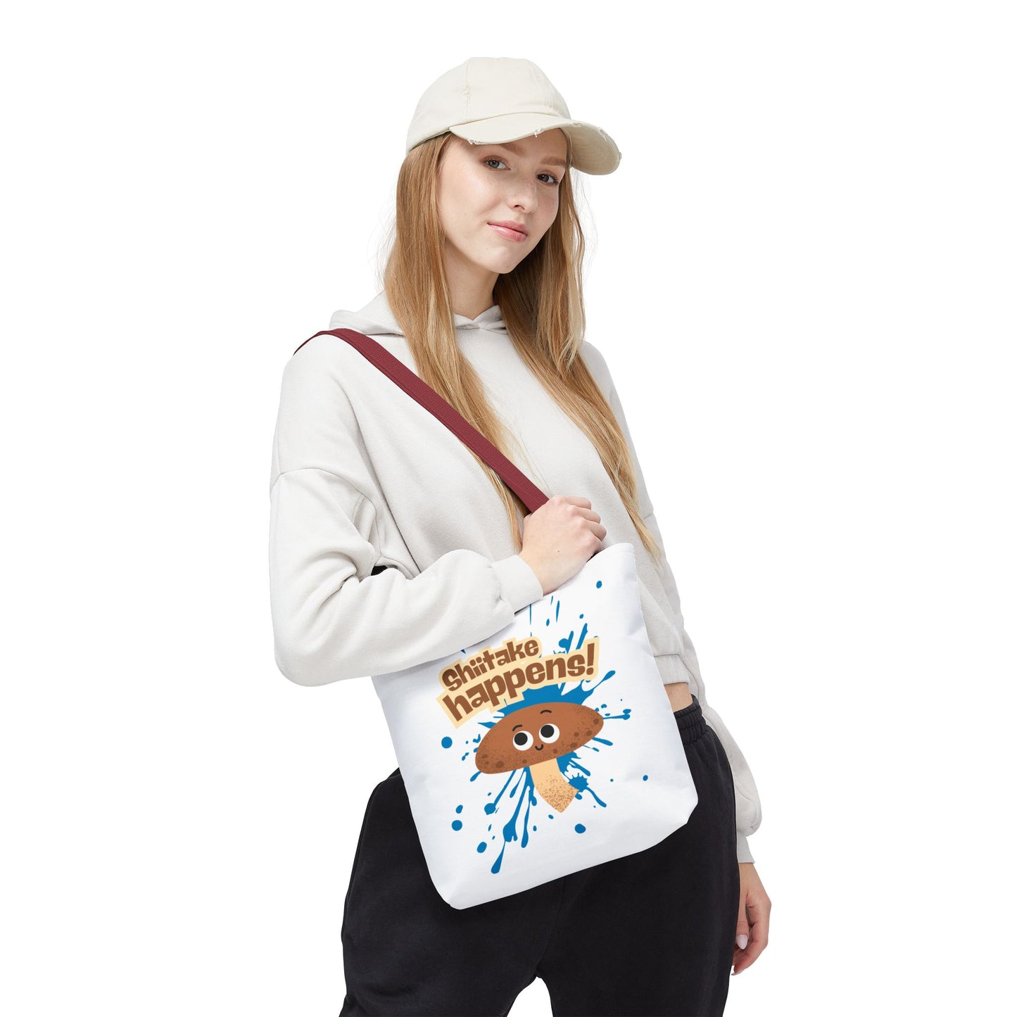 Funny Shiitake Mushroom Tote Bag, Humorous Eco-Friendly Shopping Bag, Perfect Gift for Fun-Lovers, Mushroom Lover Gift, Quirky Reusable Tote