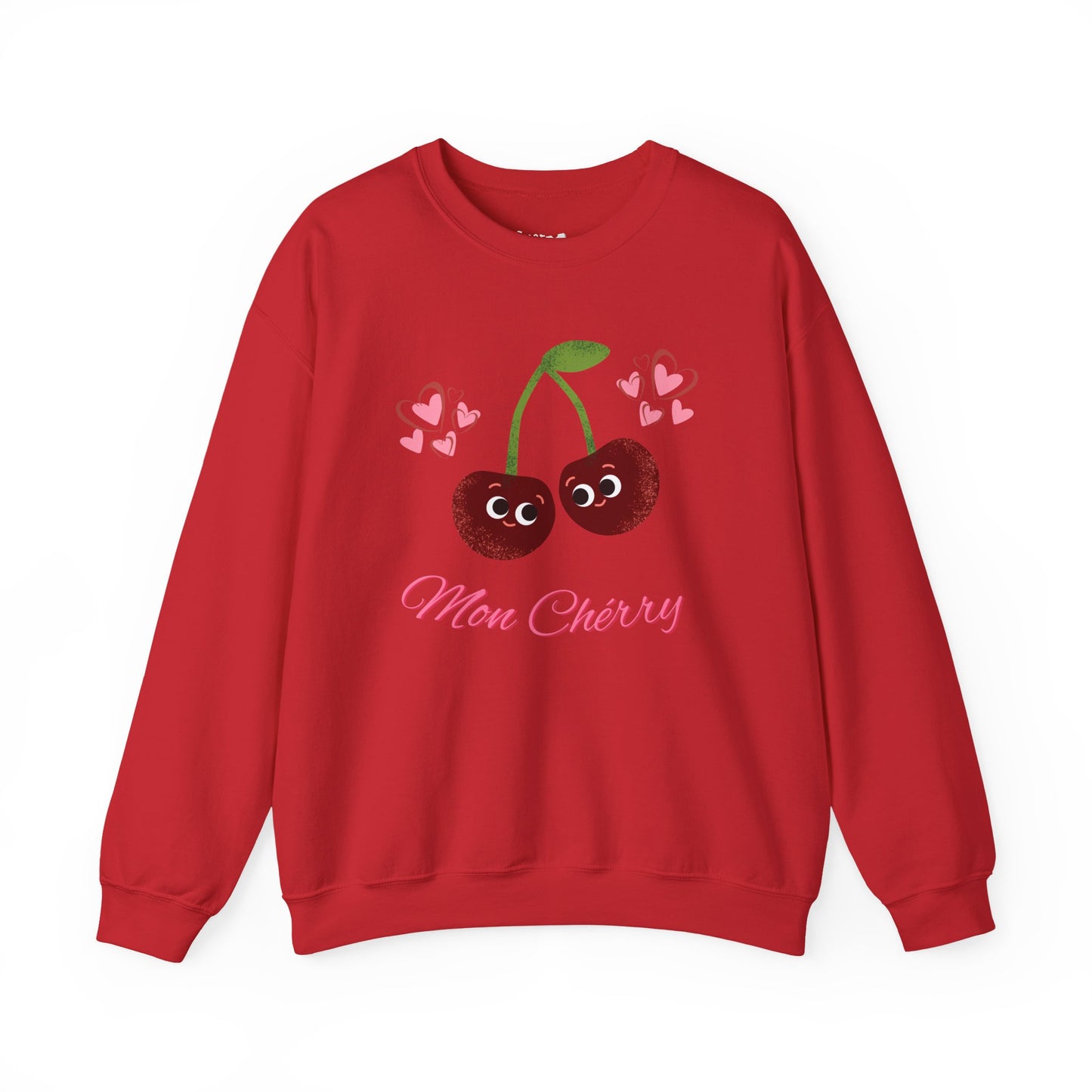 Mon Cherry Funny Fruit Pun Sweatshirt - Cozy Unisex Fashion, Relaxed Style for Everyday Wear, Great Gift Idea