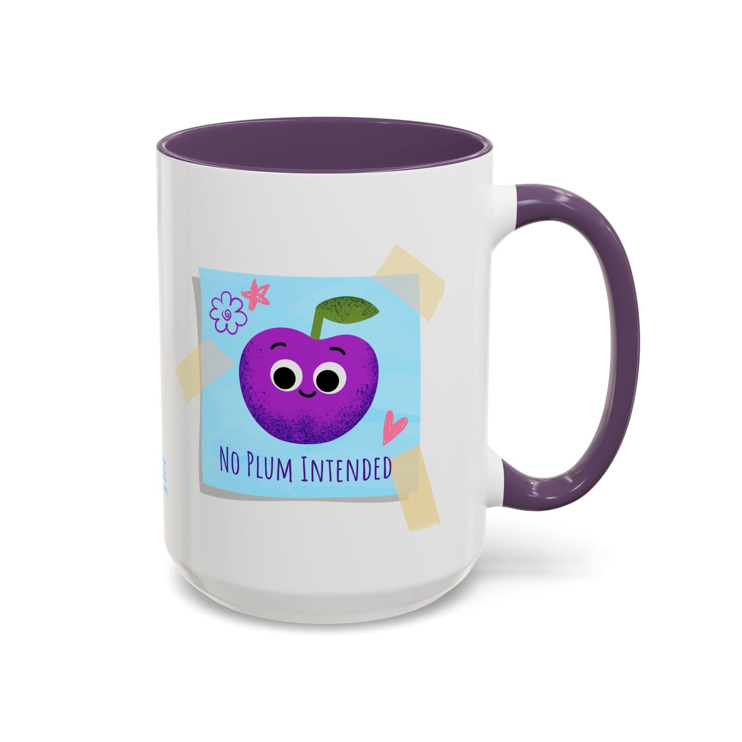 Playful Plum Coffee Mug, Cute Gift for Teachers, Friends, Humor Mug, Fun Kitchen Decor, Unique Cup for Any Occasion