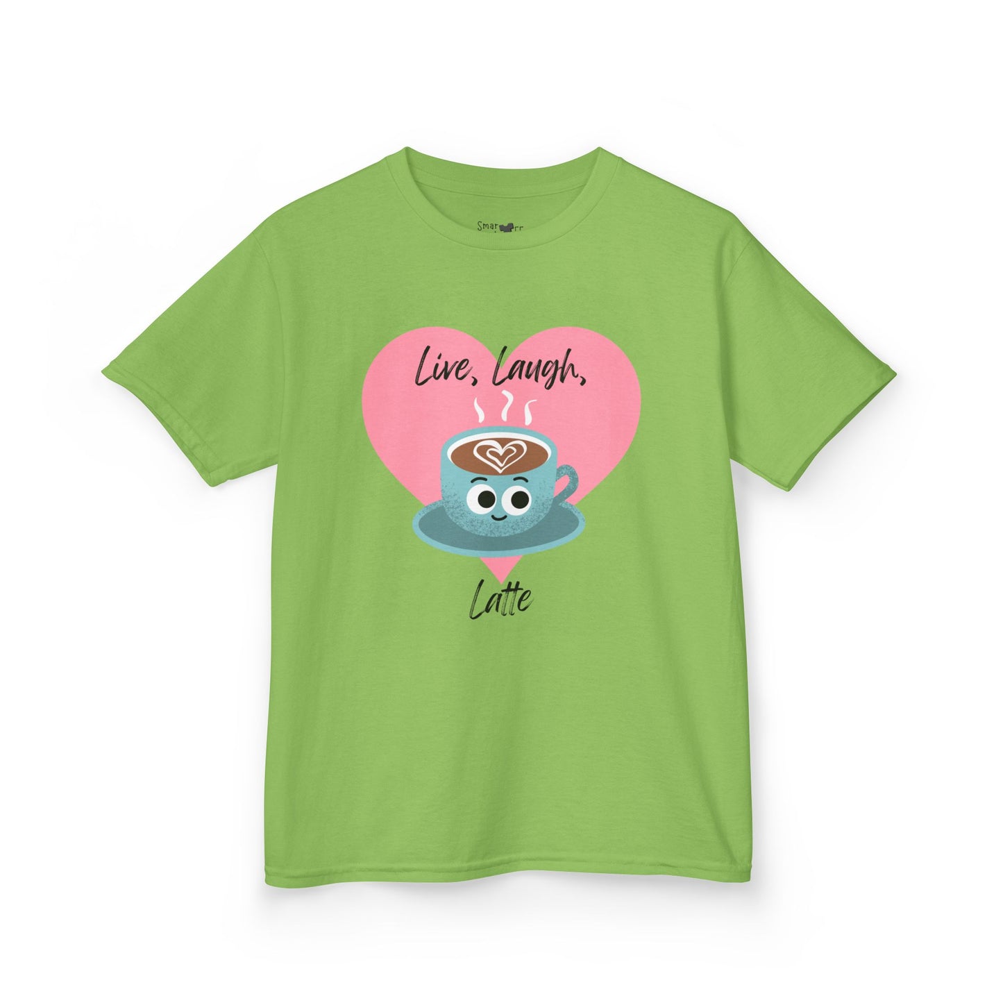 Cute Latte Kids Tee, Kids Cotton Shirt, Coffee Lover Shirt, Live Laugh Love Tee, Fun Gift for Kids