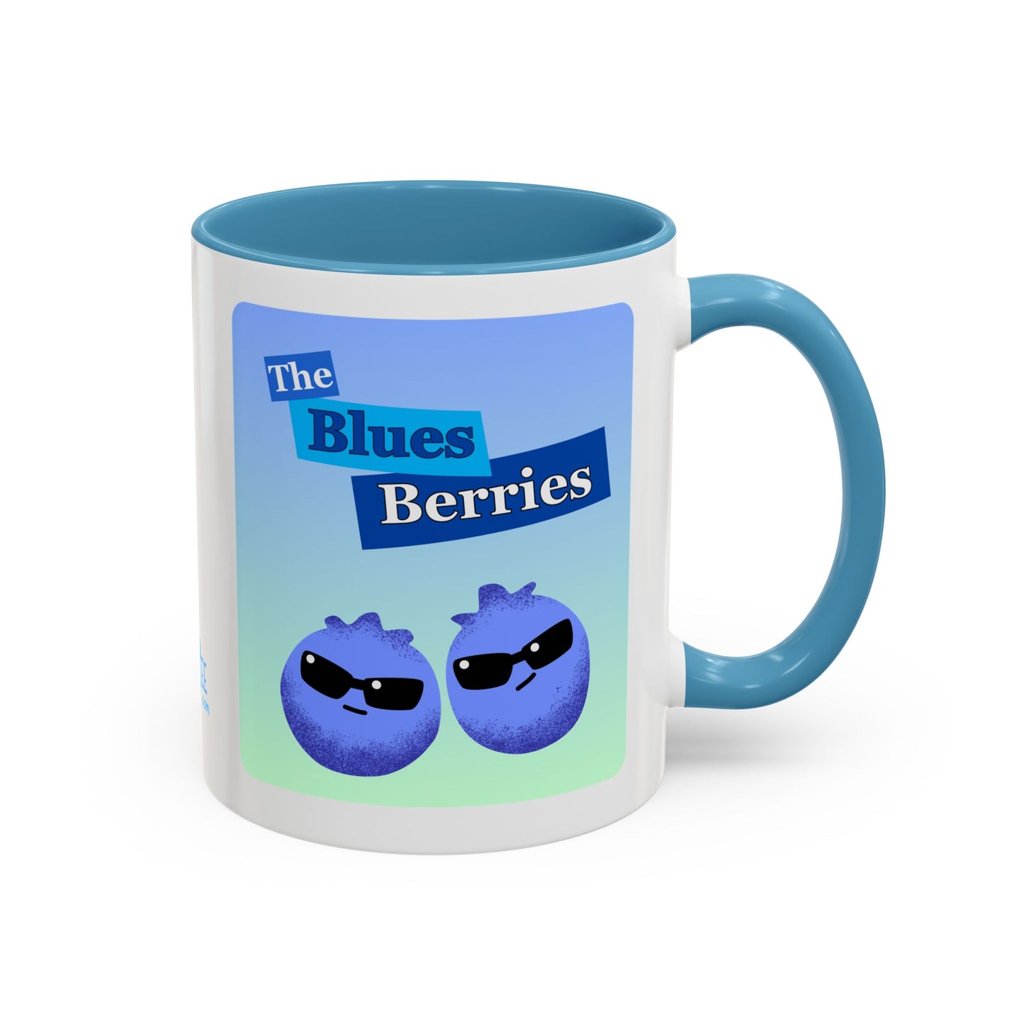 Cool Blueberries Accent Coffee Mug | Fun Gift for Coffee Lovers, Unique Kitchen Decor, Berry Lover's Gift