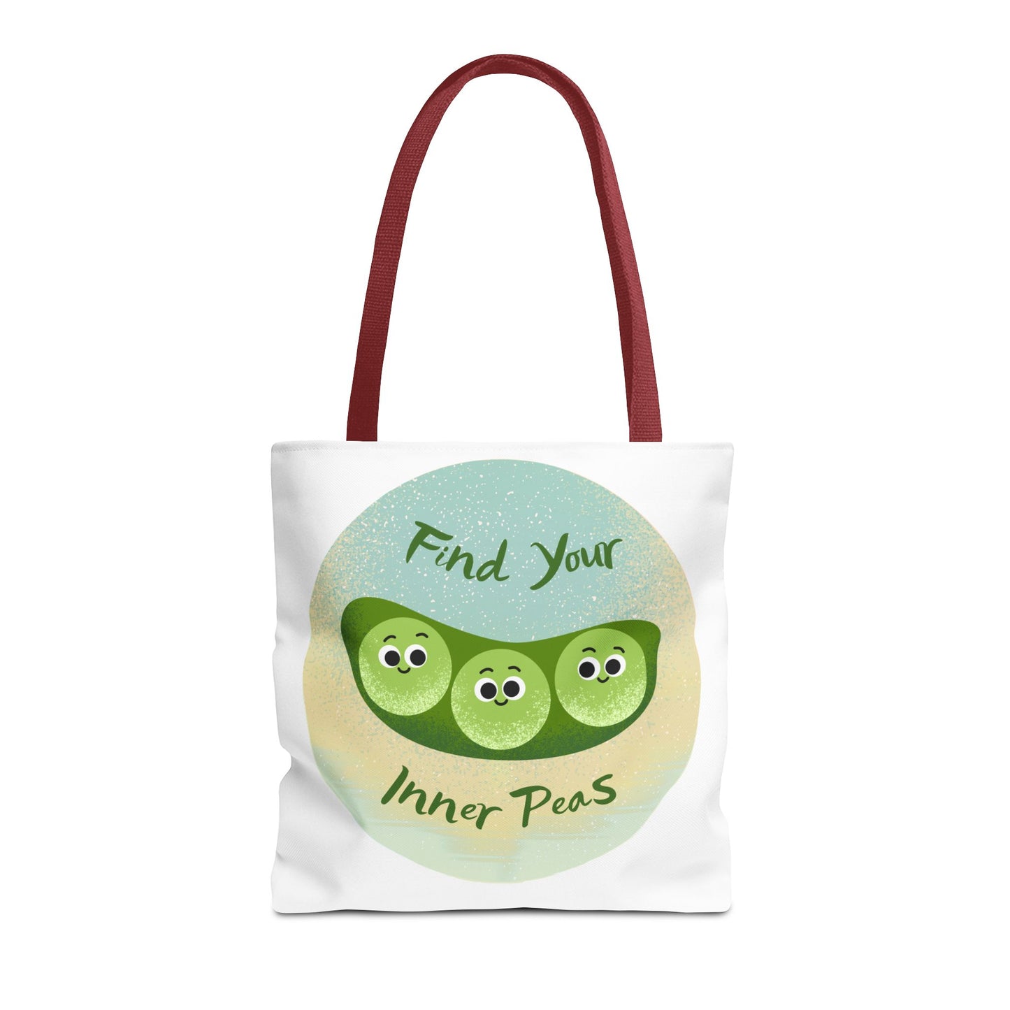 Whimsical Tote Bags - Find Your Inner Peas, Eco-Friendly Shopping Bag, Cute Gift for Gardeners, Motivational Tote, Fun Everyday Bag