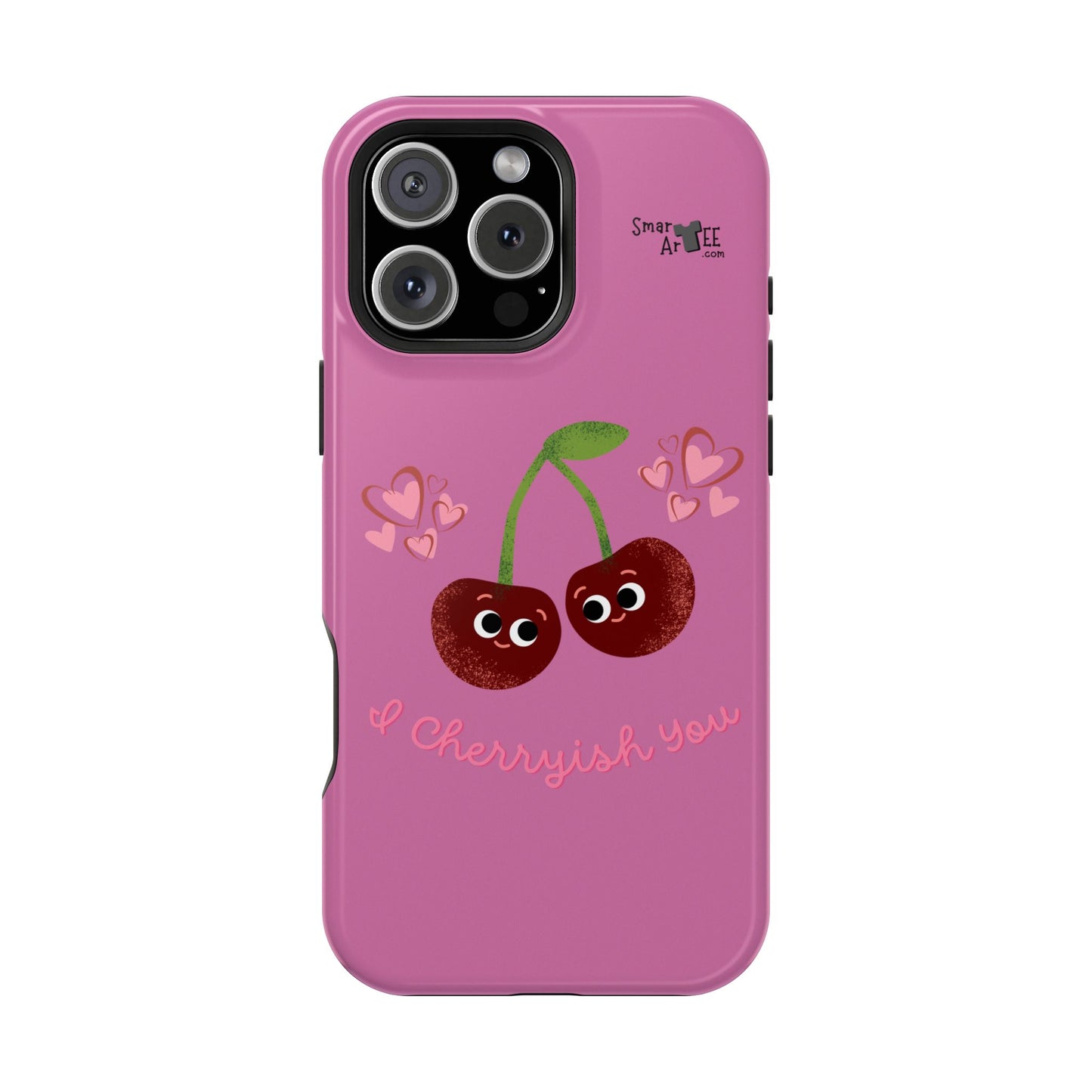 Cute Cherry Impact-Resistant Phone Case, Cherry Phone Cover, Valentine's Gift, Cute Phone Accessories, Sweetheart Case, I Cherryish You