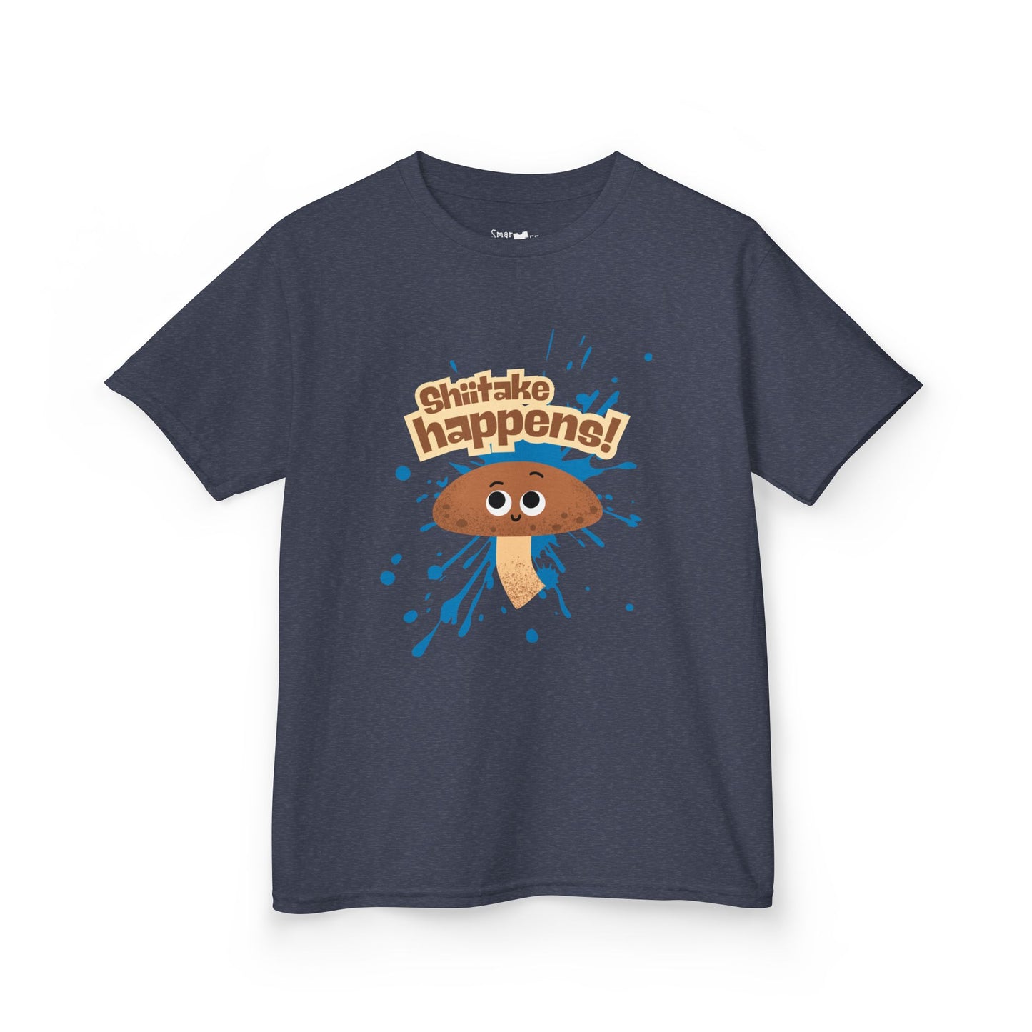 Fun Mushroom Kids Tee - "Shiitake Happens!" - Playful Gift, Cool Kids Apparel, Birthday, Everyday Wear, Summer Style, Youth Shirt