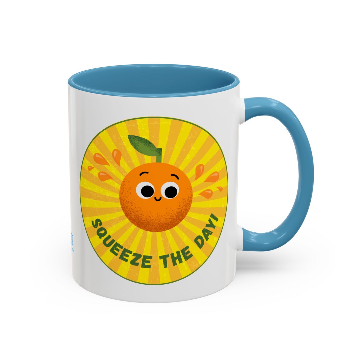 Cheerful Orange Coffee Mug, Bright Citrus Mug, Fun Gift for Coffee Lovers, Kitchen Decor, Squeeze the Day Mug
