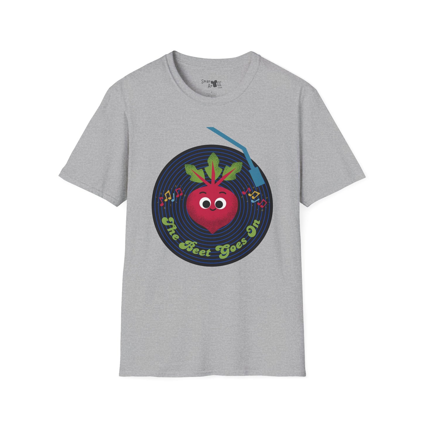 Fun and Whimsical Beet-Themed Unisex Softstyle T-Shirt, Perfect Gift for Fun Lovers, Music Enthusiasts, and Gardeners