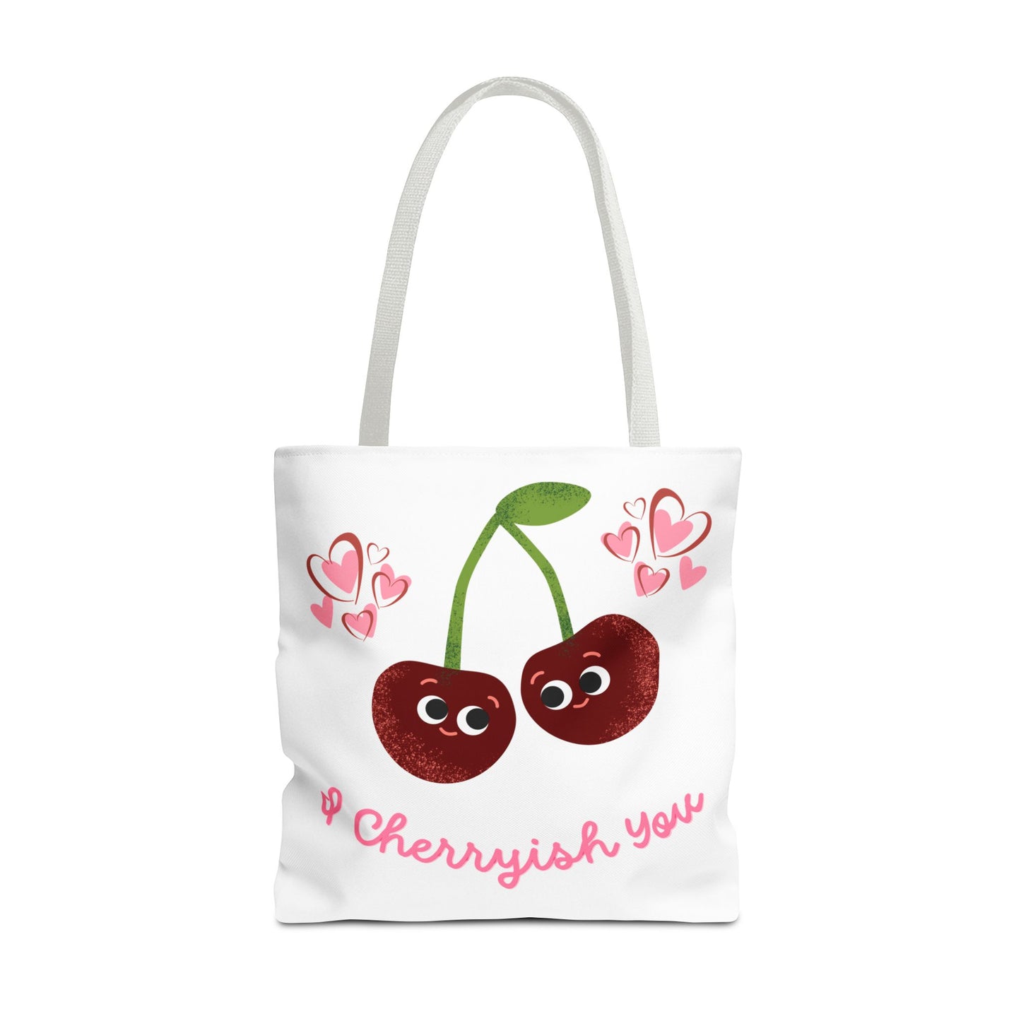 Cherryish You Tote Bag - Cute Cherry Design, Eco-Friendly Shopping Bag, Fun Gift for Friends, Valentine's Day, Summer Vibes