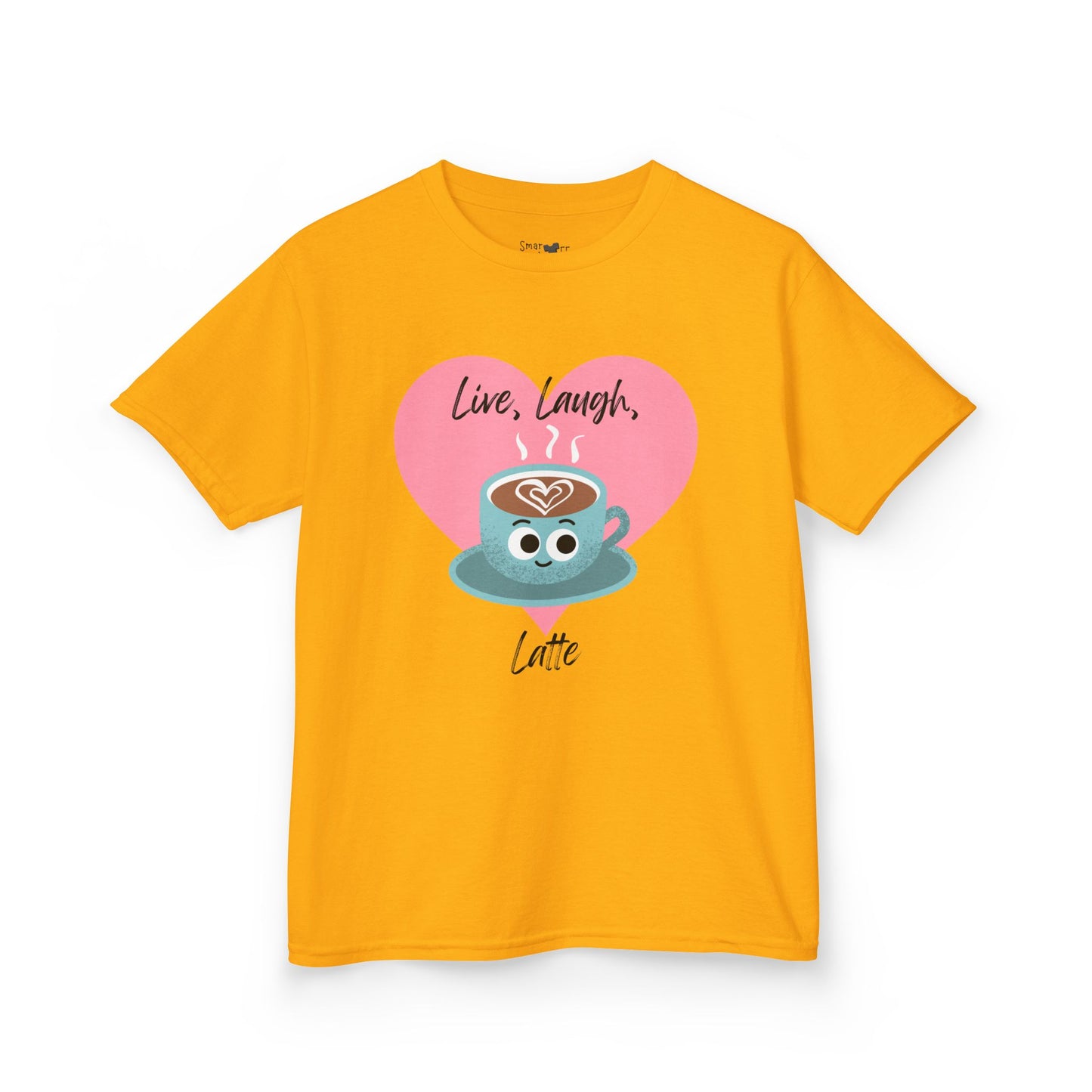 Cute Latte Kids Tee, Kids Cotton Shirt, Coffee Lover Shirt, Live Laugh Love Tee, Fun Gift for Kids