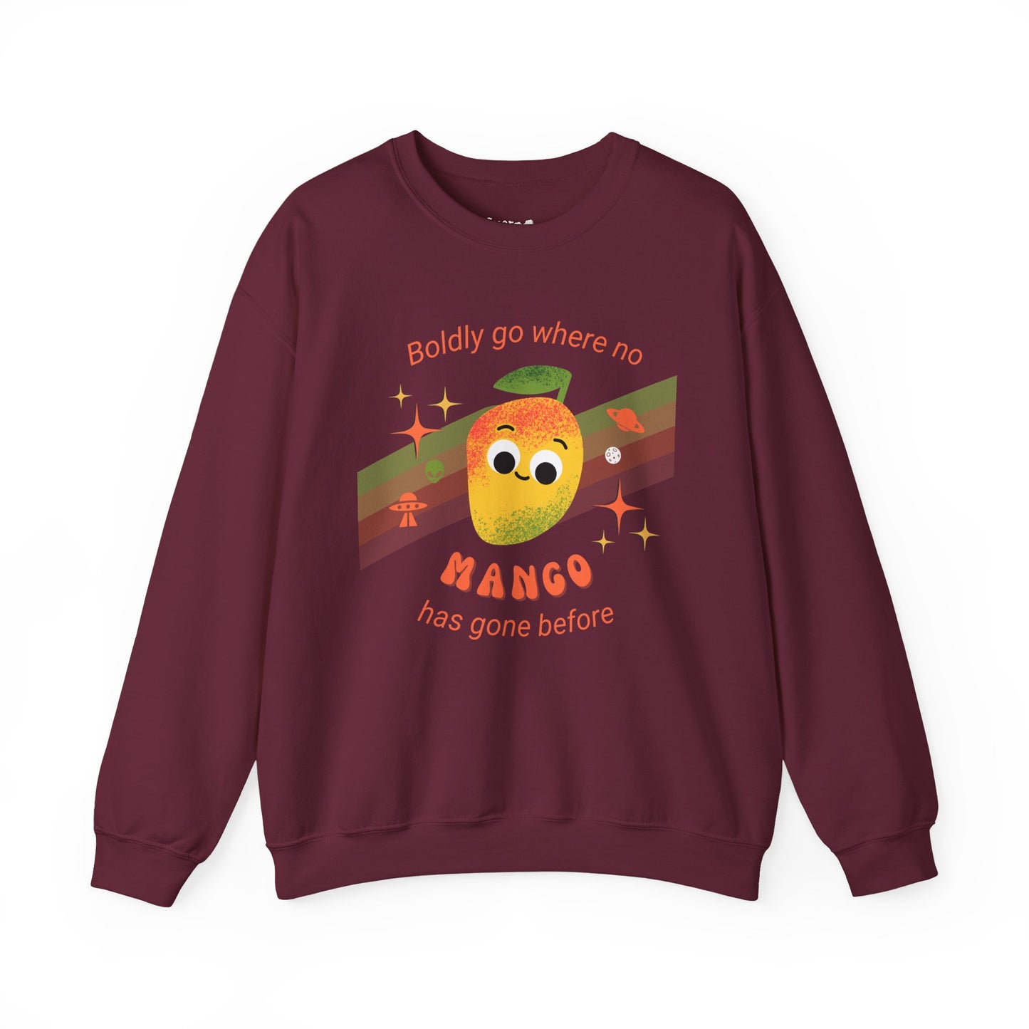 Mango Adventure Crewneck Sweatshirt, Cute Mango Sweatshirt, Fun Fruit Pun Apparel, Perfect Gift for Friends