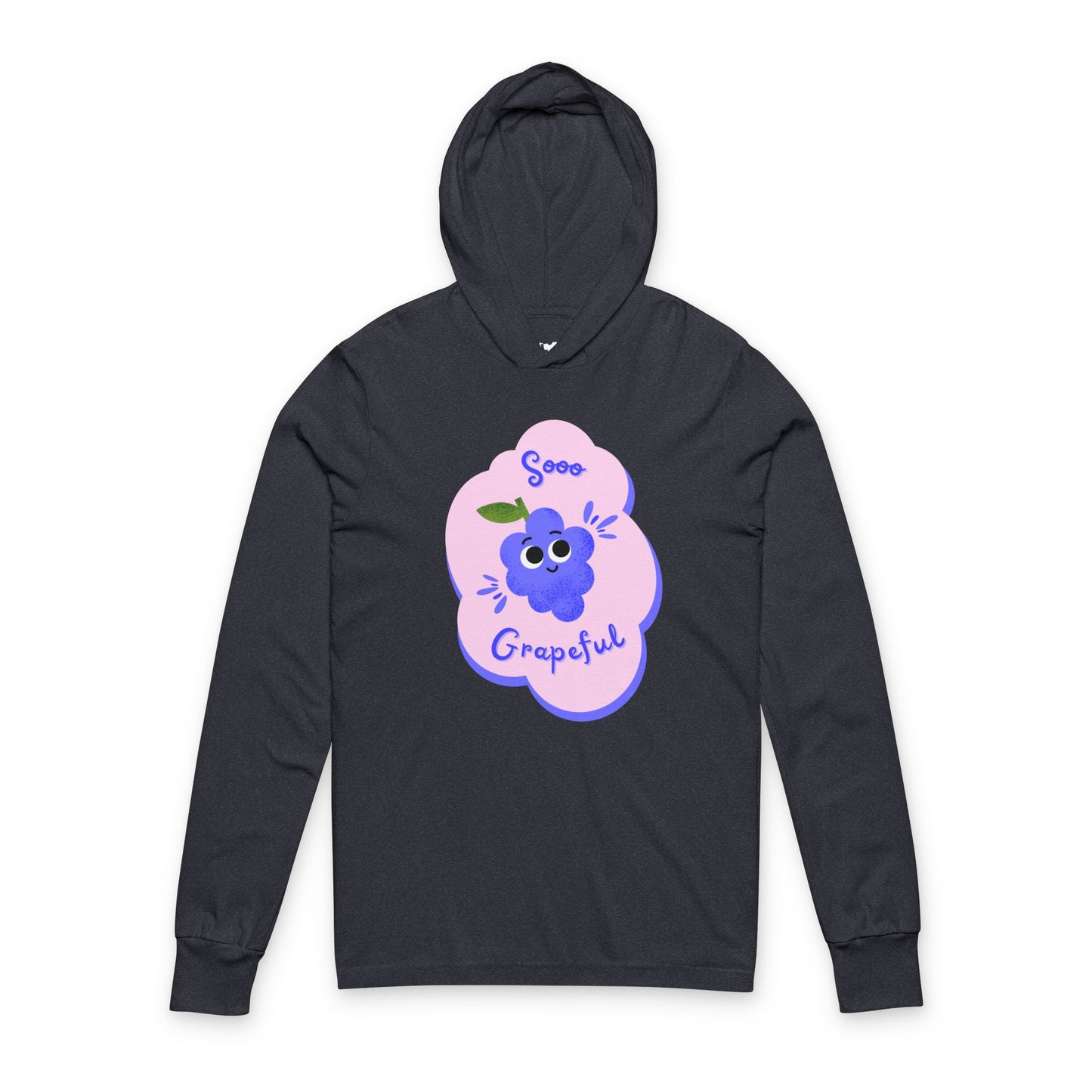 Grateful Unisex Hooded Long Sleeve Shirt, Cozy Gift for Friends, Motivational Apparel, Everyday Comfort Wear, Casual Layering Top