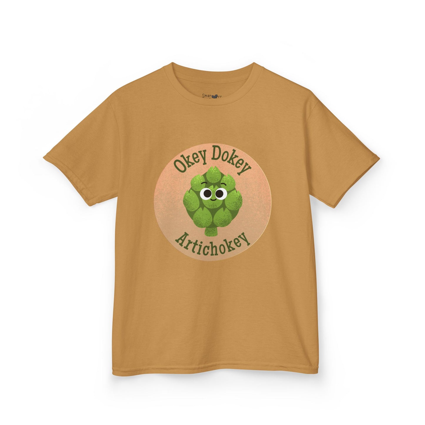 Kids Funny Graphic Tee with 'Okey Dokey Artichokey' Design, Cute Kids Shirt, Playful Apparel, Gift for Children, Summer Wear