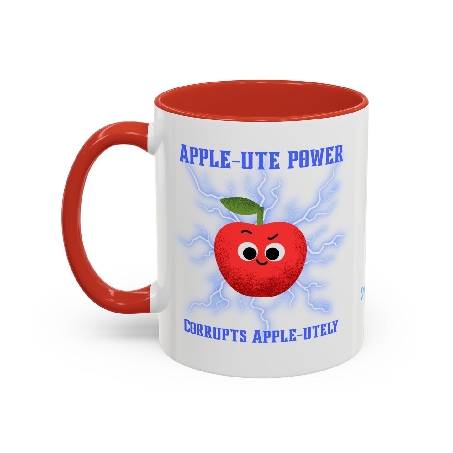 Whimsical Coffee Mug, Fun Apple-Themed Gift, Cute Kitchen Decor, Quirky Drinkware, Perfect for Teachers and Friends