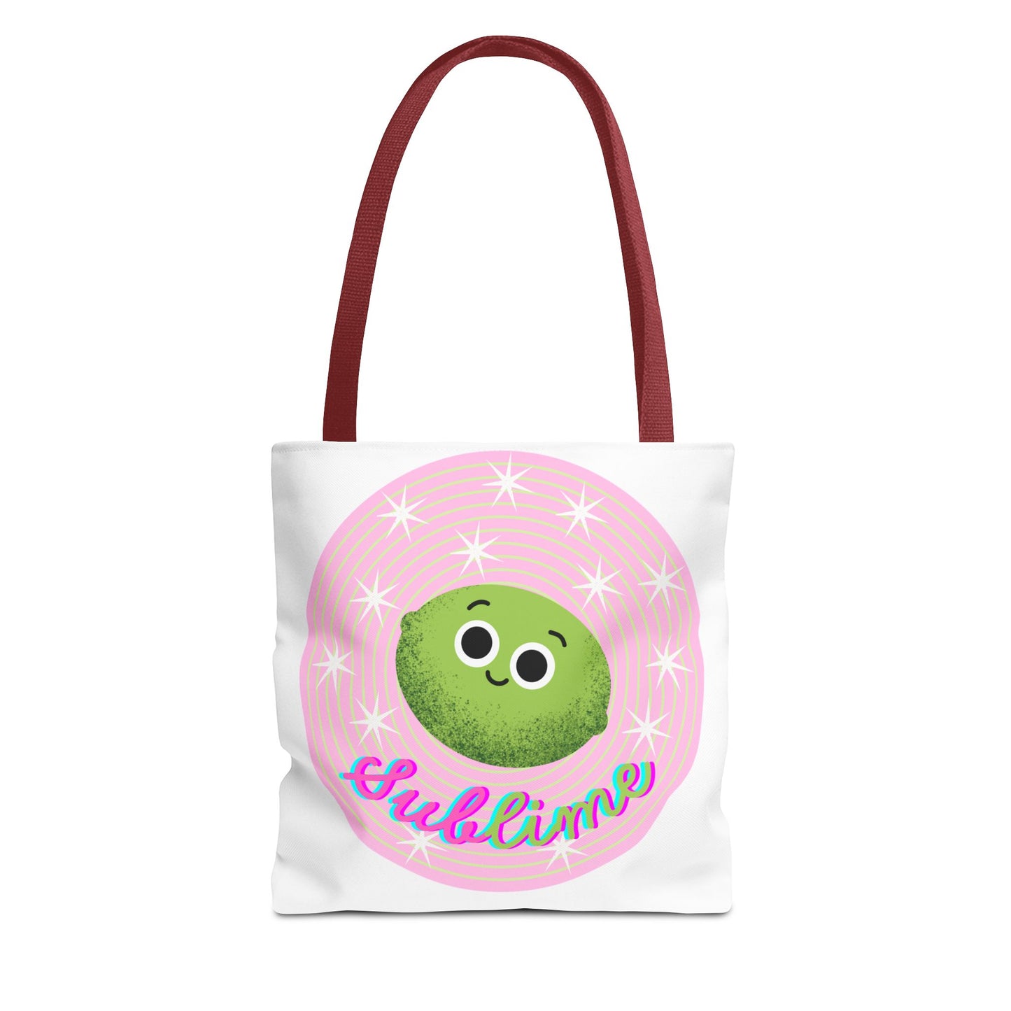 Cute Sublime Lime Tote Bag - Everyday Carry, Eco-Friendly, Gift for Fruit Lovers, Unique Shopping Bag, Fun Beach Tote