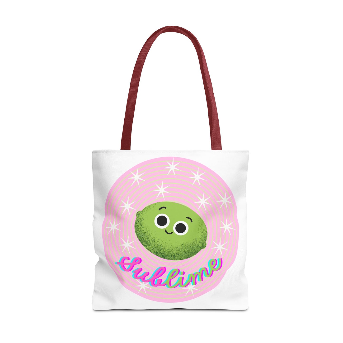 Cute Sublime Lime Tote Bag - Everyday Carry, Eco-Friendly, Gift for Fruit Lovers, Unique Shopping Bag, Fun Beach Tote