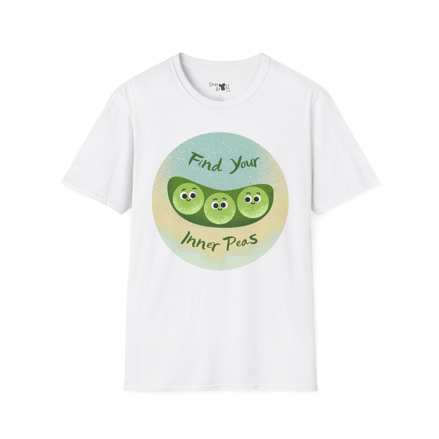 Find Your Inner Peas Unisex Softstyle T-Shirt, Fun Tee, Gift for Veggie Lovers, Cute Casual Wear, Plant-Based Humor Shirt