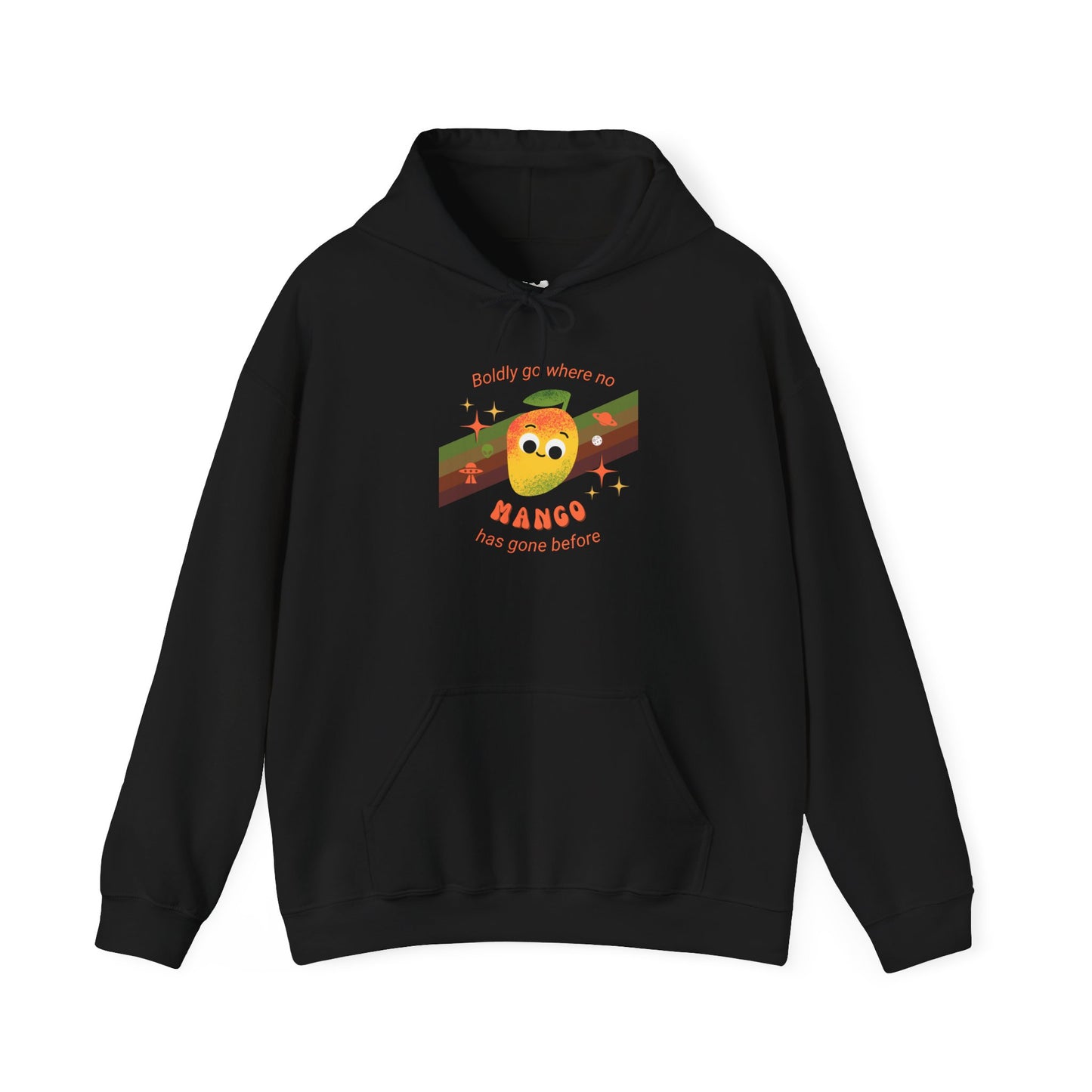 Mango-Themed Unisex Hoodie, Cute Gift for Fruit Lovers, Cozy Pullover for All Seasons, Perfect for Birthdays and Casual Outings