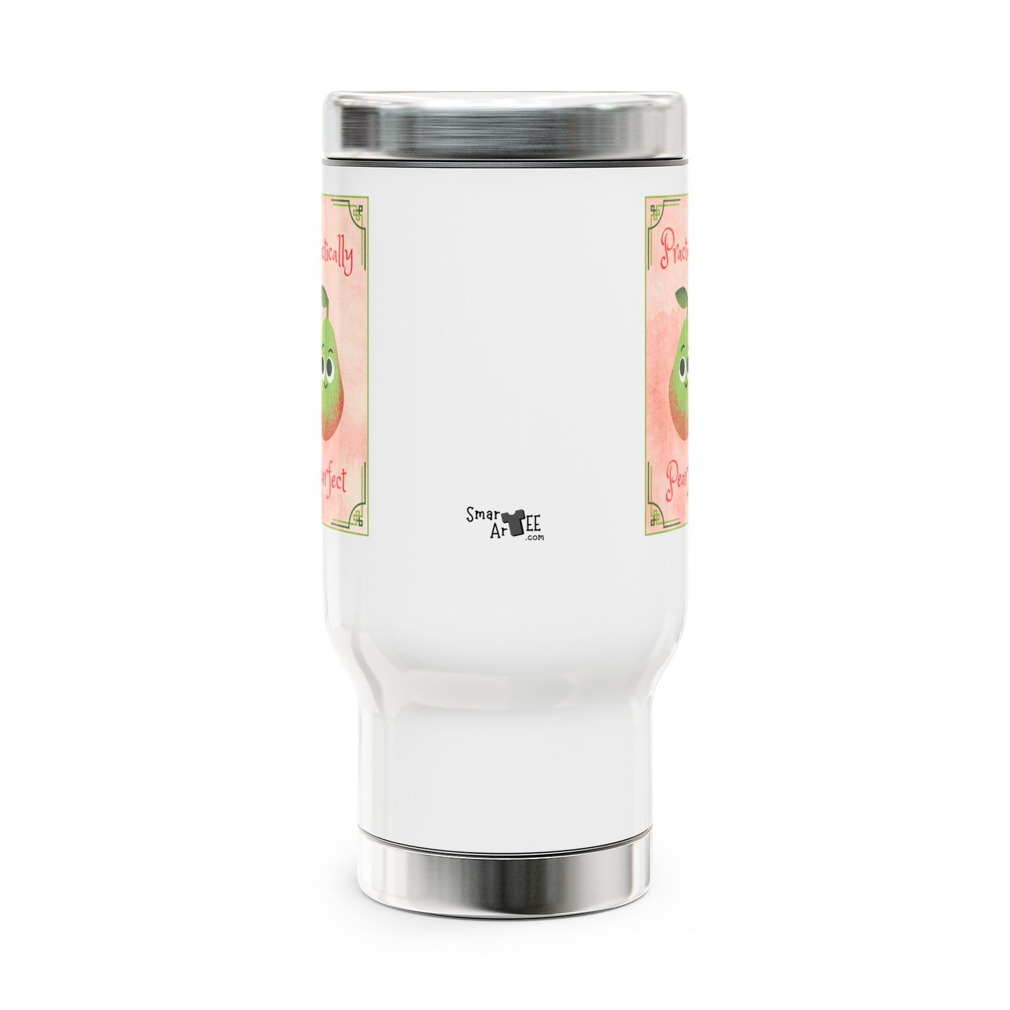 Cute Pear Travel Mug, Stainless Steel Coffee Cup, Funny Gift for Mom, Unique Drinkware, Adorable Insulated Tumbler