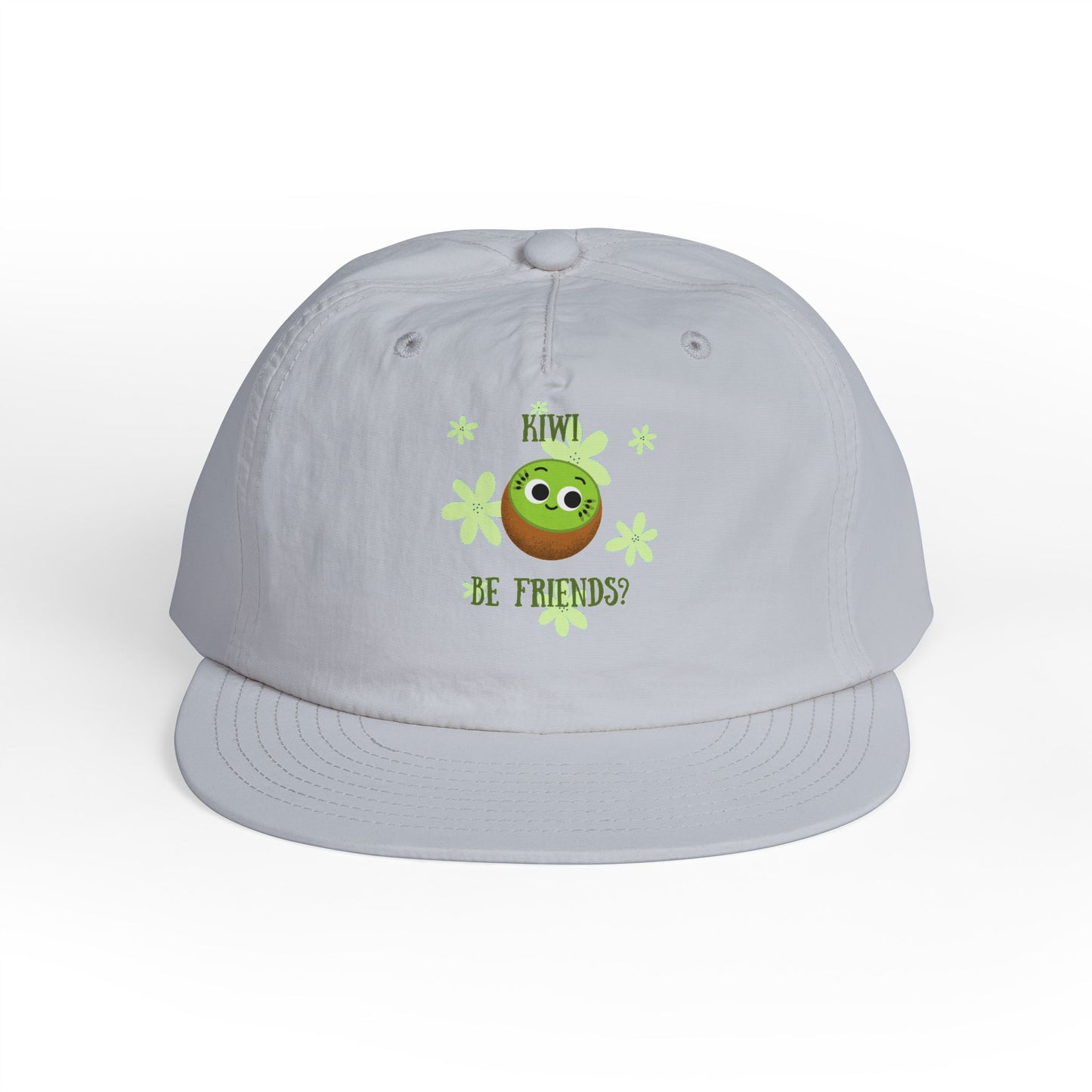 Surf Cap with Funny "Kiwi Be Friends" Design - Beach Hat, Gift for Surfers, Summer Accessory, Fun Outdoor Headwear, Vacation Style