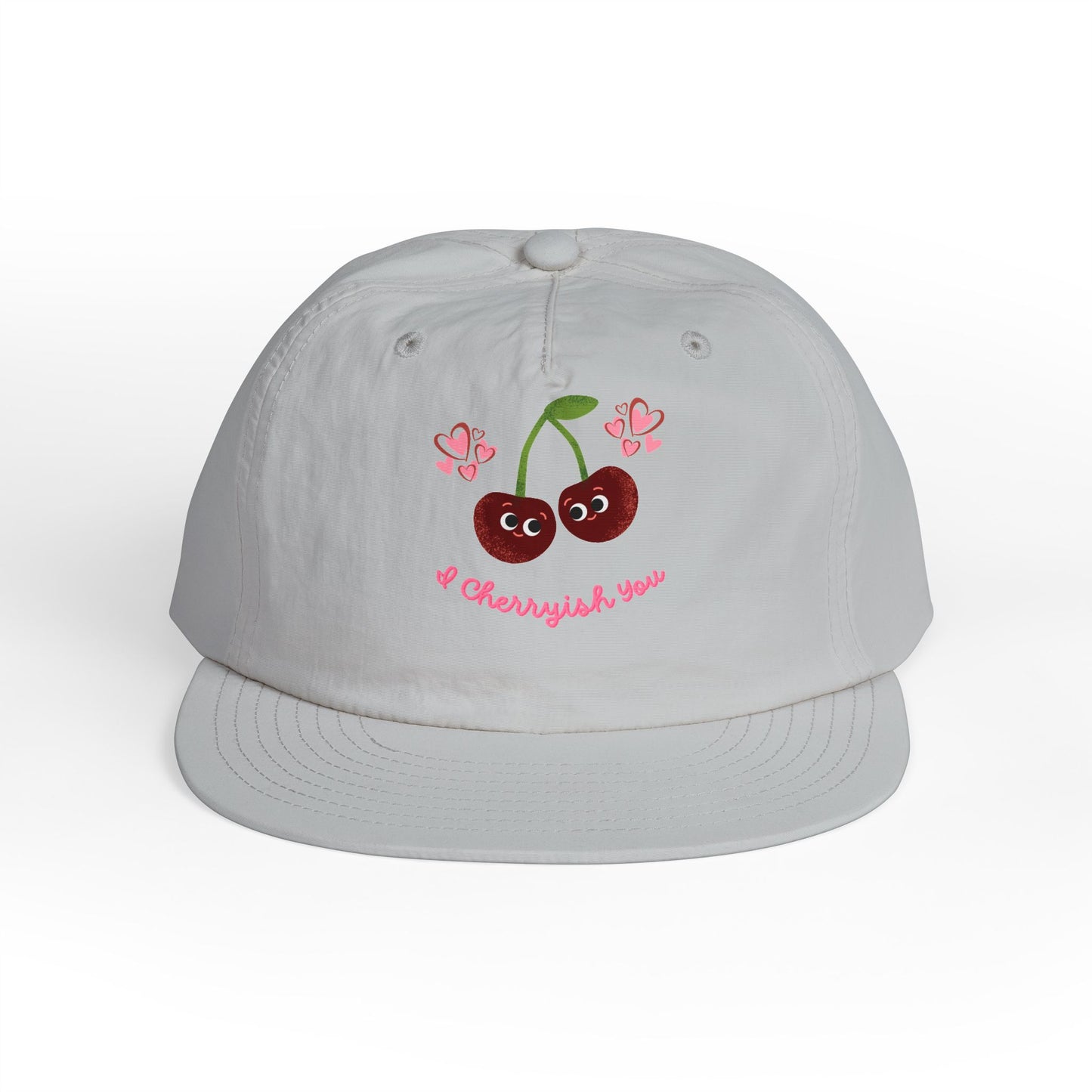 Charming Cherry Surf Cap – Perfect for Summer, Beach Days Hat, Outdoor Adventures, Gift for Surf Lovers, Adjustable Snapback Hat
