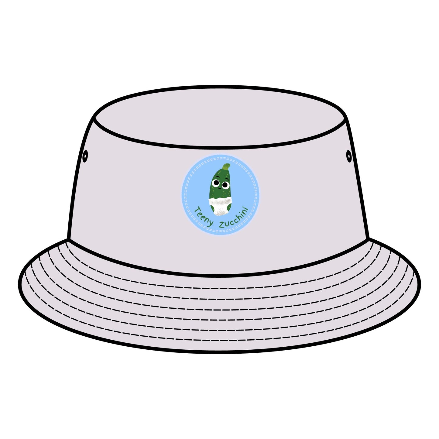 Cute Baby Zucchini Pun Bucket Hat for Summer Fun, Unisex Sun Hats, Gift for Foodies, Garden Party Accessories, Trendy Travel Hat