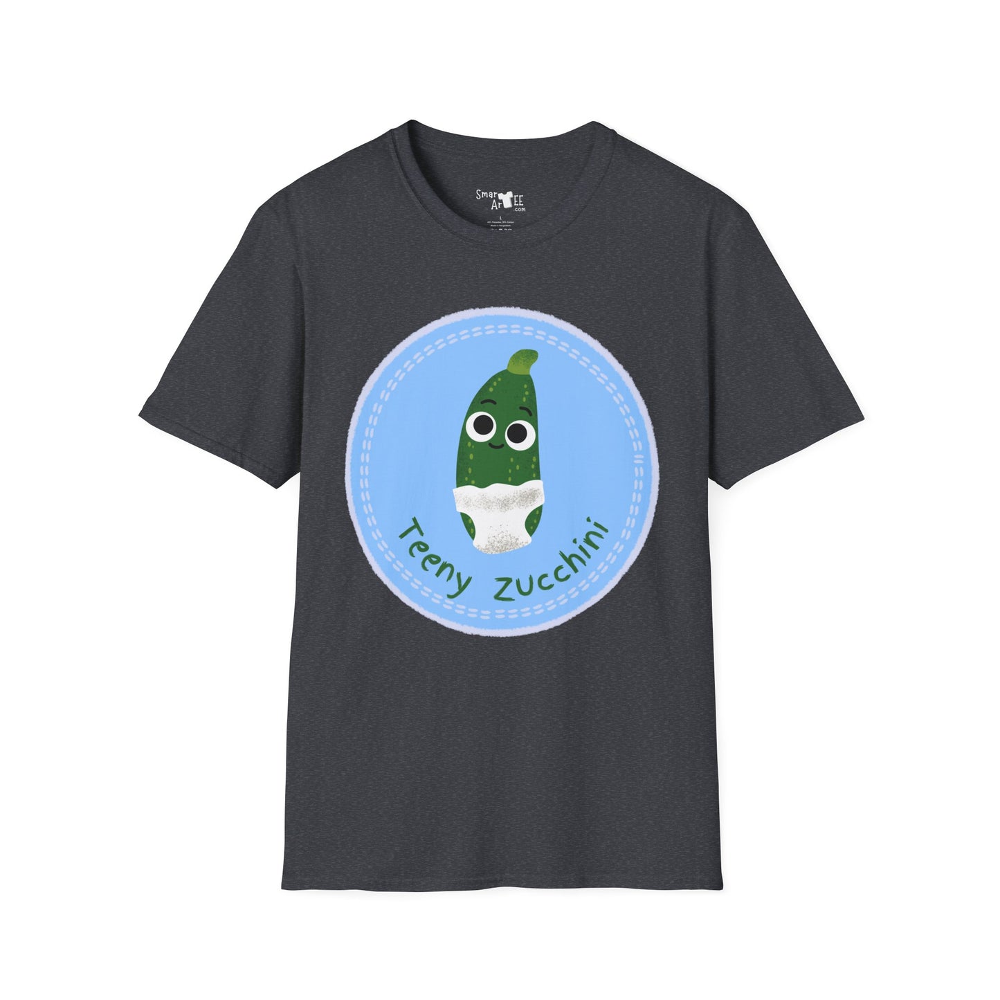 Cute Teeny Zucchini Unisex T-Shirt, Whimsical Veggie Pun Tee, Funny Gift for Foodies, Kitchen Apparel, Unique Gardening Shirt