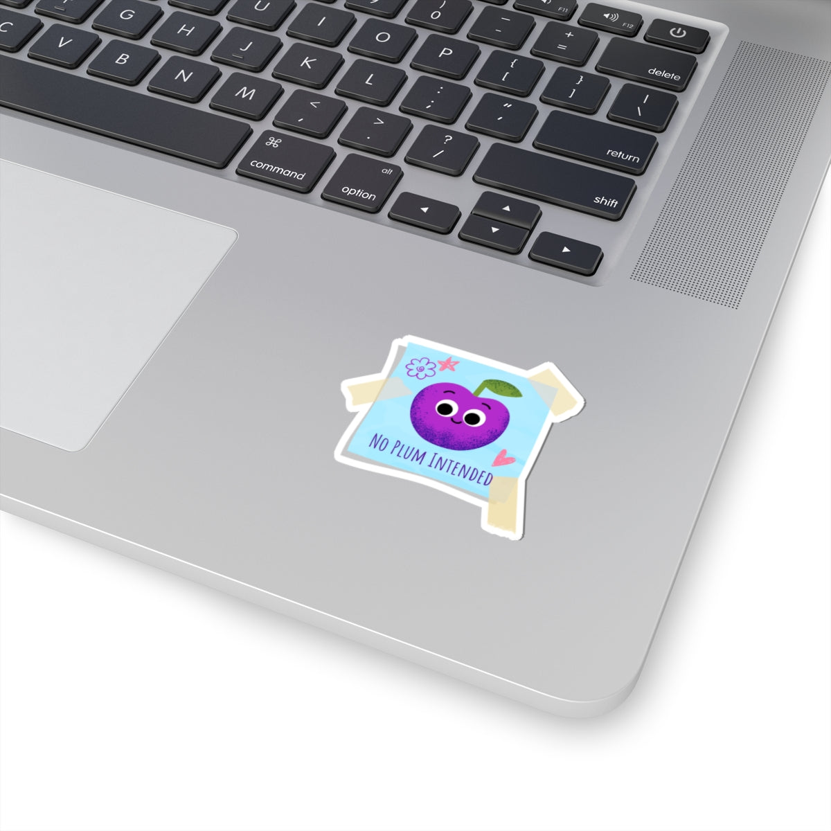 Playful Fruit Stickers - No Plum Intended, Cute Laptop Decor, Gift for Fruit Lovers, Quirky Home Office Accessories, Planner Stickers