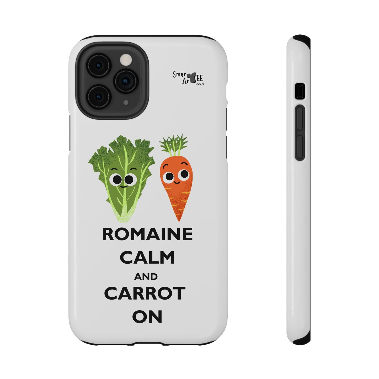 Cute Vegetable Pun Phone Caseca – Romaine Calm and Carrot On, Fun Gift, Kitchen Decor, Quirky, Culinary Passion