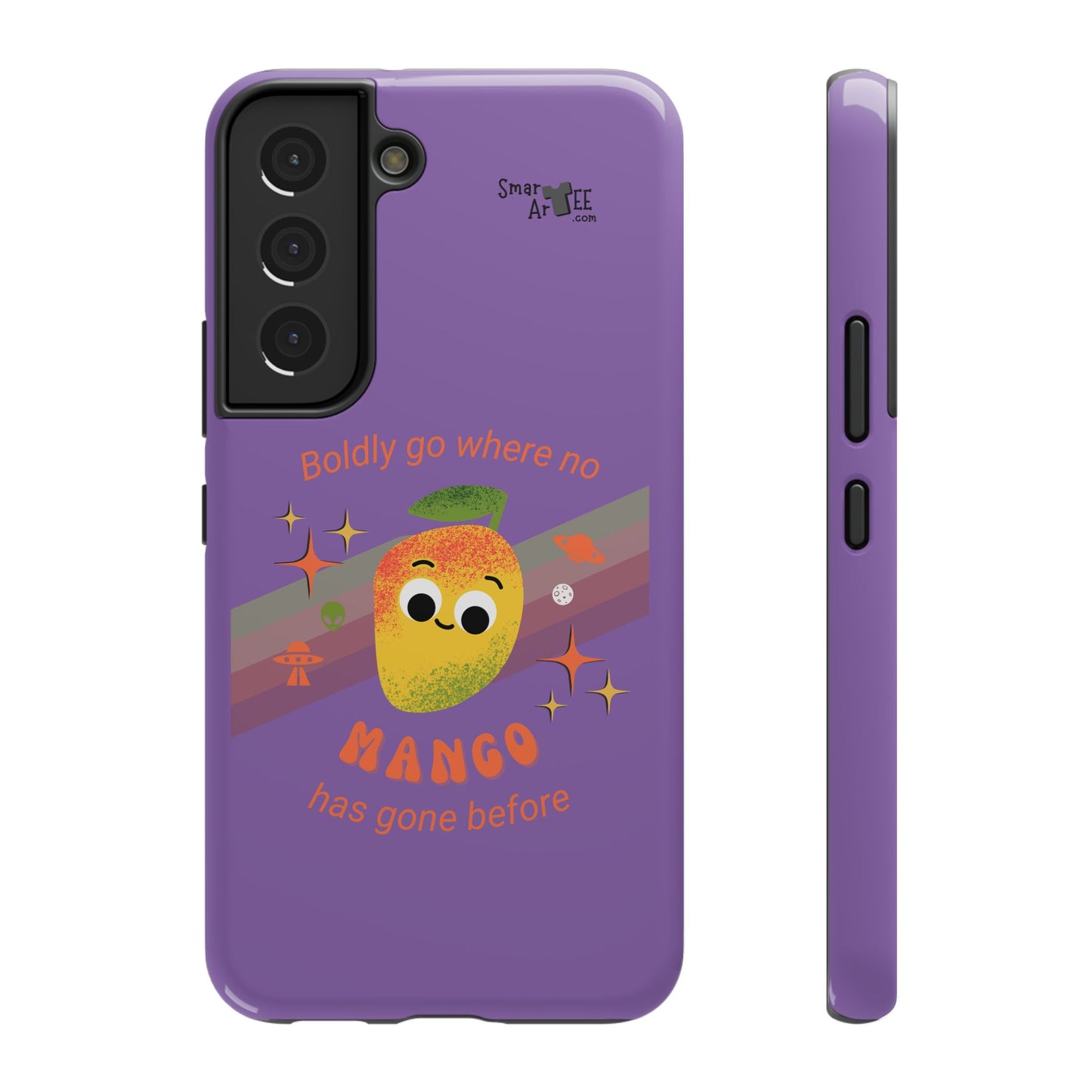 Star Trek Themed Mango Pun Phone Case, Impact-Resistant Case, Quirky Tech Accessory, Cute Phone Cover, Gift for Fruit Lovers