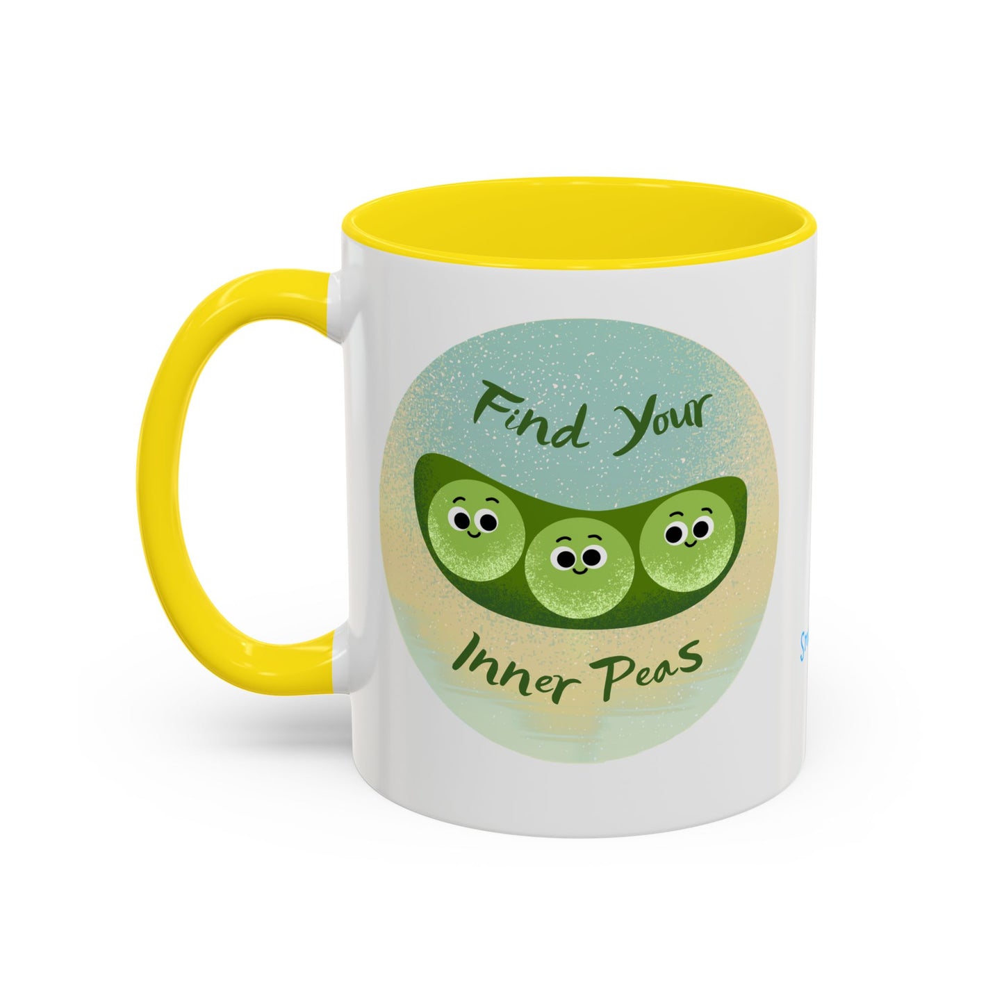 Find Your Inner Peas Coffee Mug - Fun Gift for Veggie Lovers, Cute Tea Cup, Green Peas Decor, Eco-Friendly Kitchenware, Whimsical Drinkware