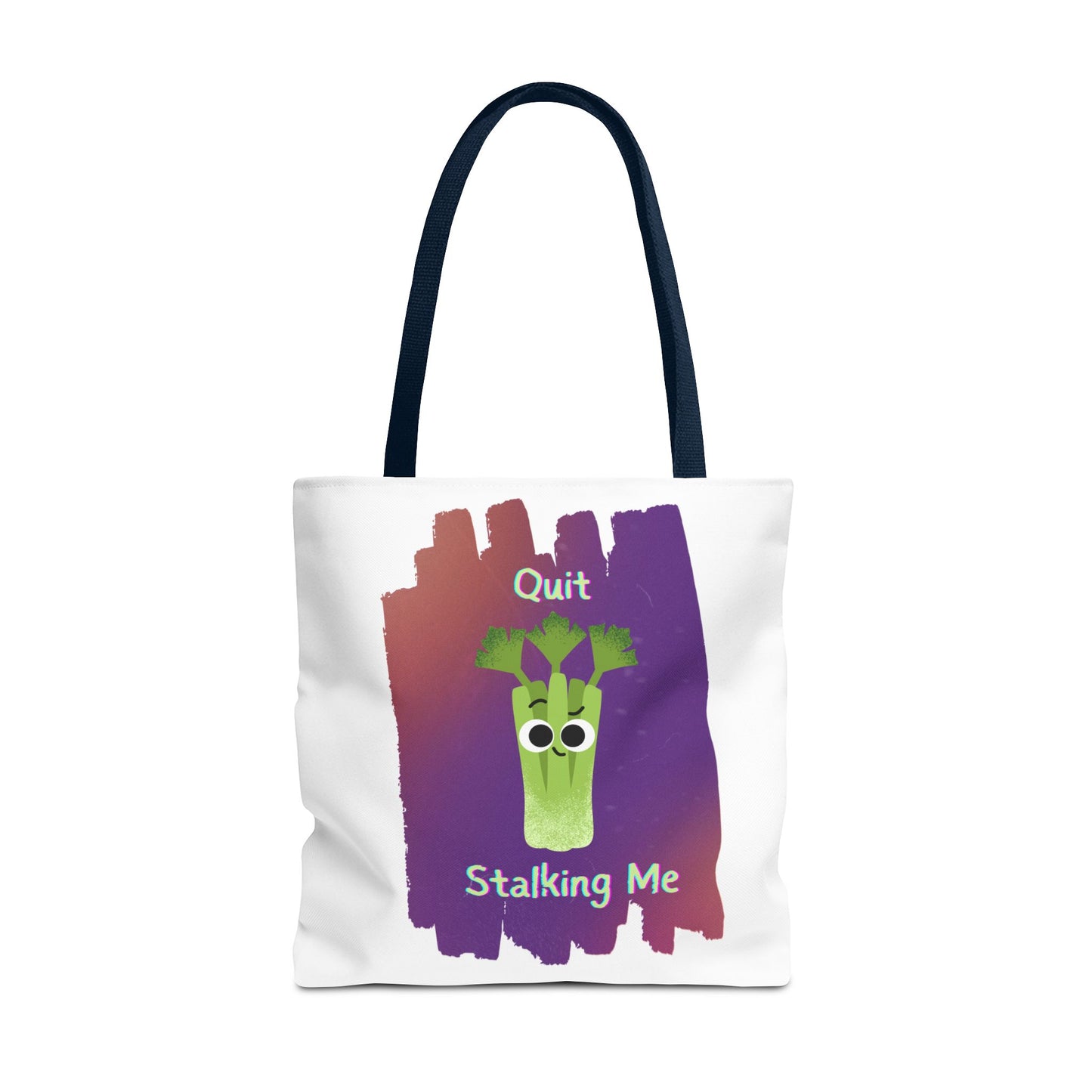 Playful Celery Tote Bag - "Quit Stalking Me" - Funny Shopping Bag, Gift for Veggie Lovers, Gym, Market, Eco-Friendly Bag