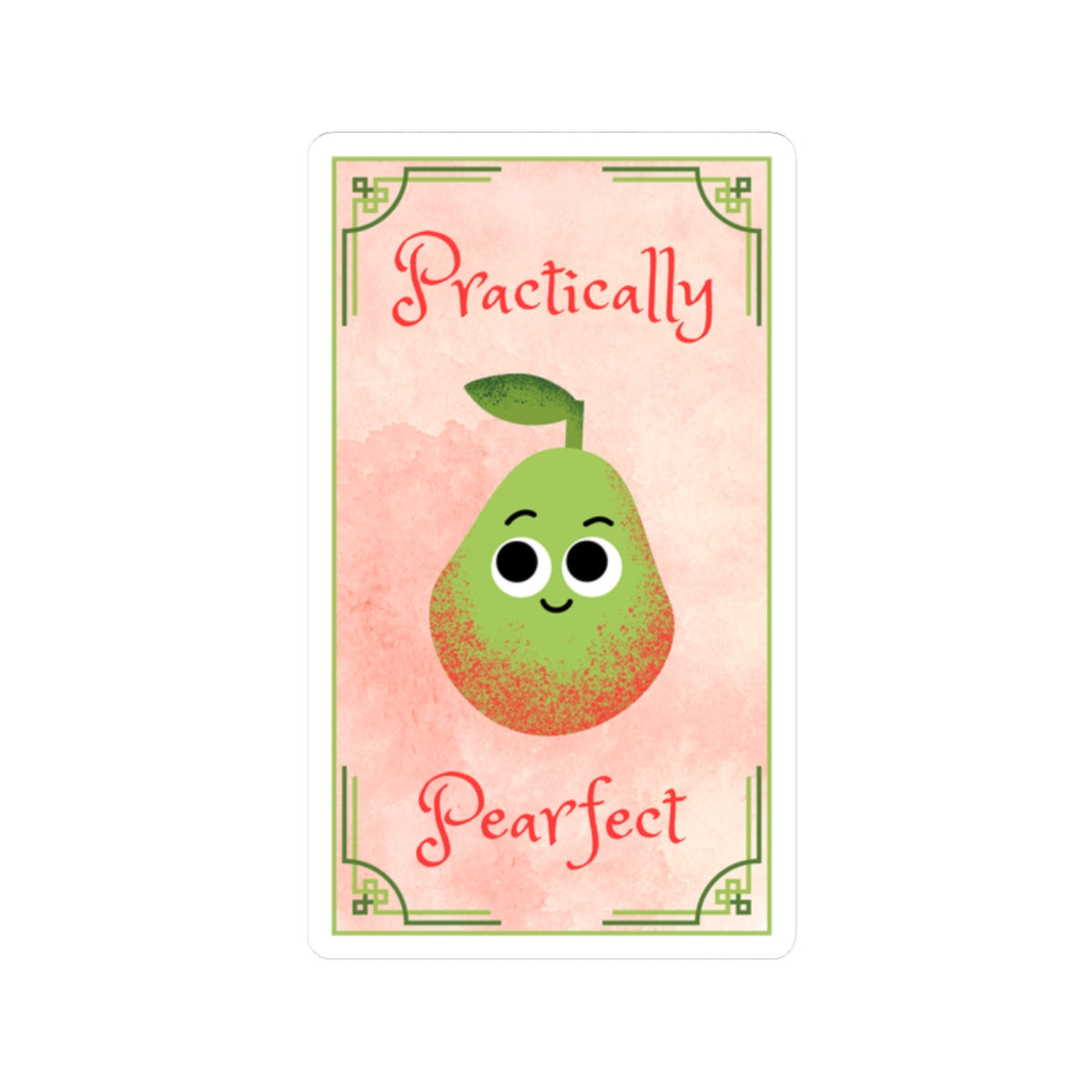 Practically Pearfect Kiss-Cut Stickers, Cute Fruit Decals, Laptop Stickers, Planner Accessories, Gift Ideas, Kid-Friendly Decor