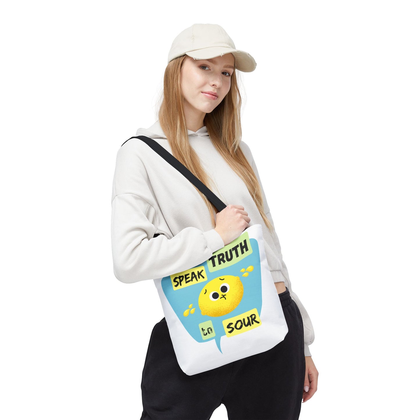 Cheerful Tote Bag with Motivational Quote, Perfect Gift for Friends, Essential Everyday Bag, Inspirational Gift, Fun Shopping Bag