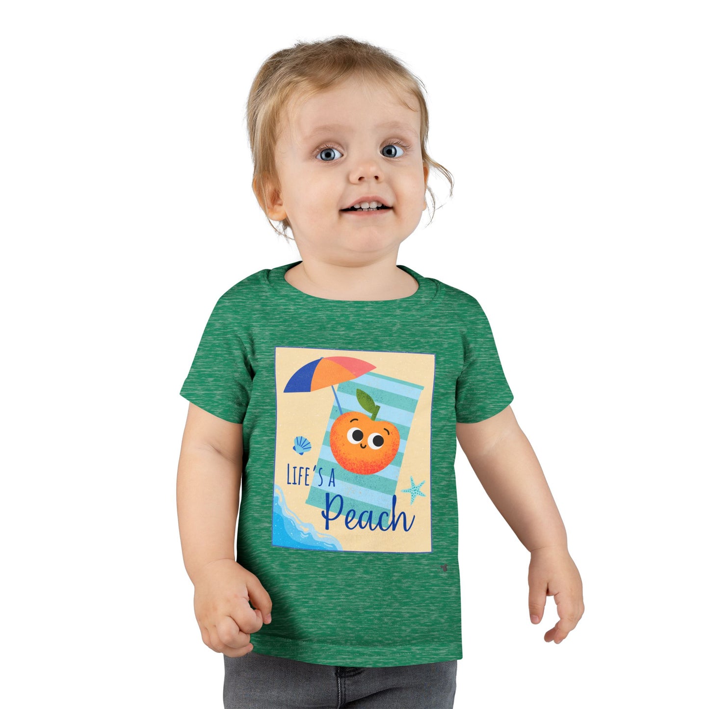 Toddler Summer Shirt - Life is a Peach Design, Cute Kids Tee, Beachwear, Summer Outfit, Family Vacation Shirt, Toddler Apparel