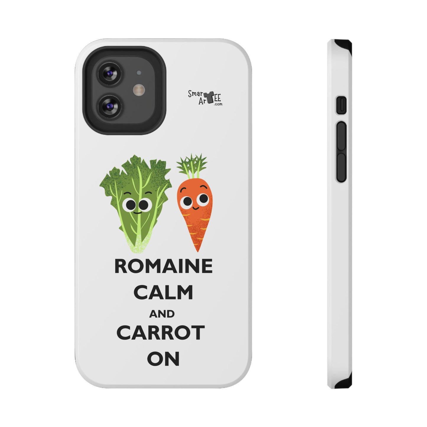 Cute Vegetable Pun Phone Caseca – Romaine Calm and Carrot On, Fun Gift, Kitchen Decor, Quirky, Culinary Passion