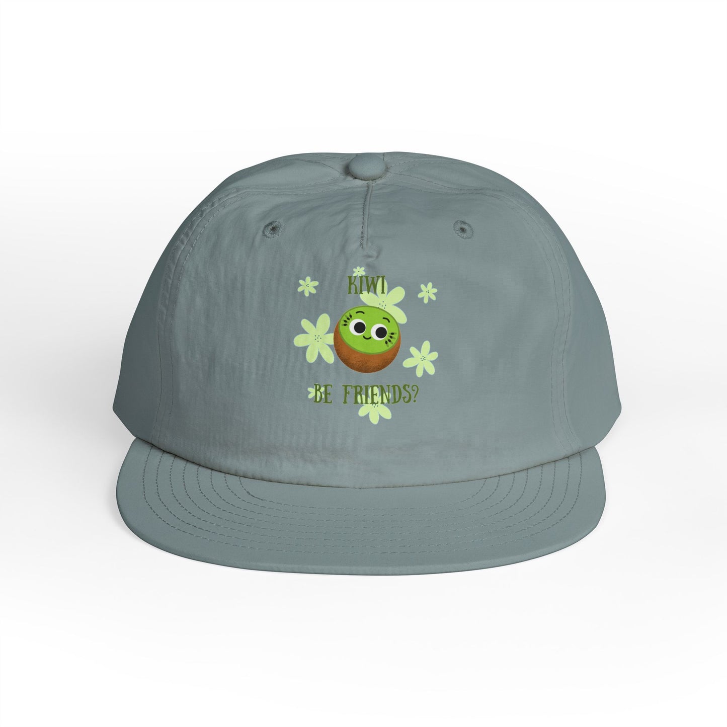 Surf Cap with Funny "Kiwi Be Friends" Design - Beach Hat, Gift for Surfers, Summer Accessory, Fun Outdoor Headwear, Vacation Style