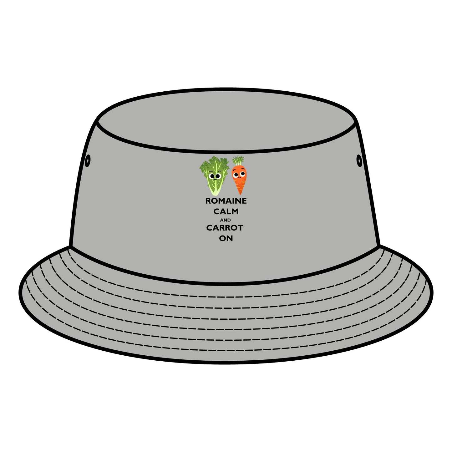 Romaine Calm Bucket Hat, Funny Gardening Hat, Summer Sun Protection, Gift for Veggie Lovers, Casual Outdoor Accessory