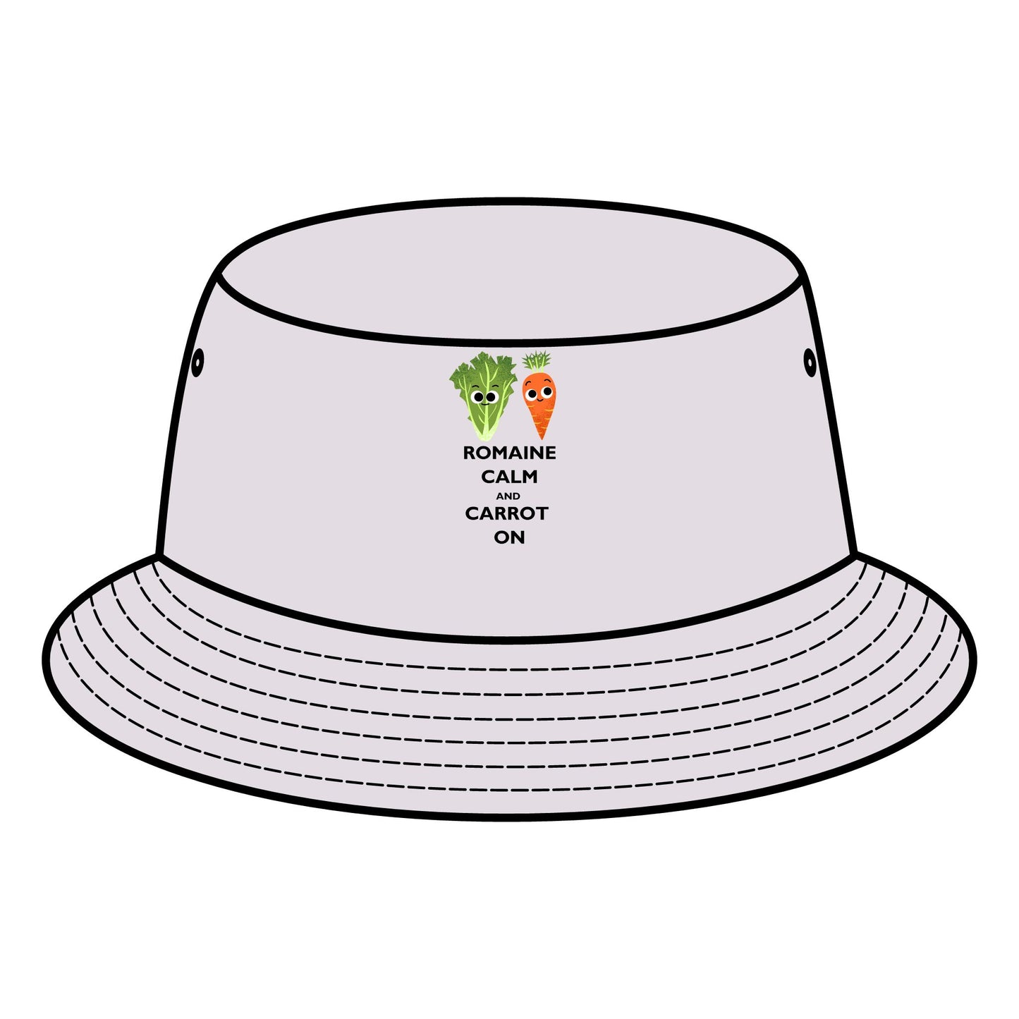 Romaine Calm Bucket Hat, Funny Gardening Hat, Summer Sun Protection, Gift for Veggie Lovers, Casual Outdoor Accessory