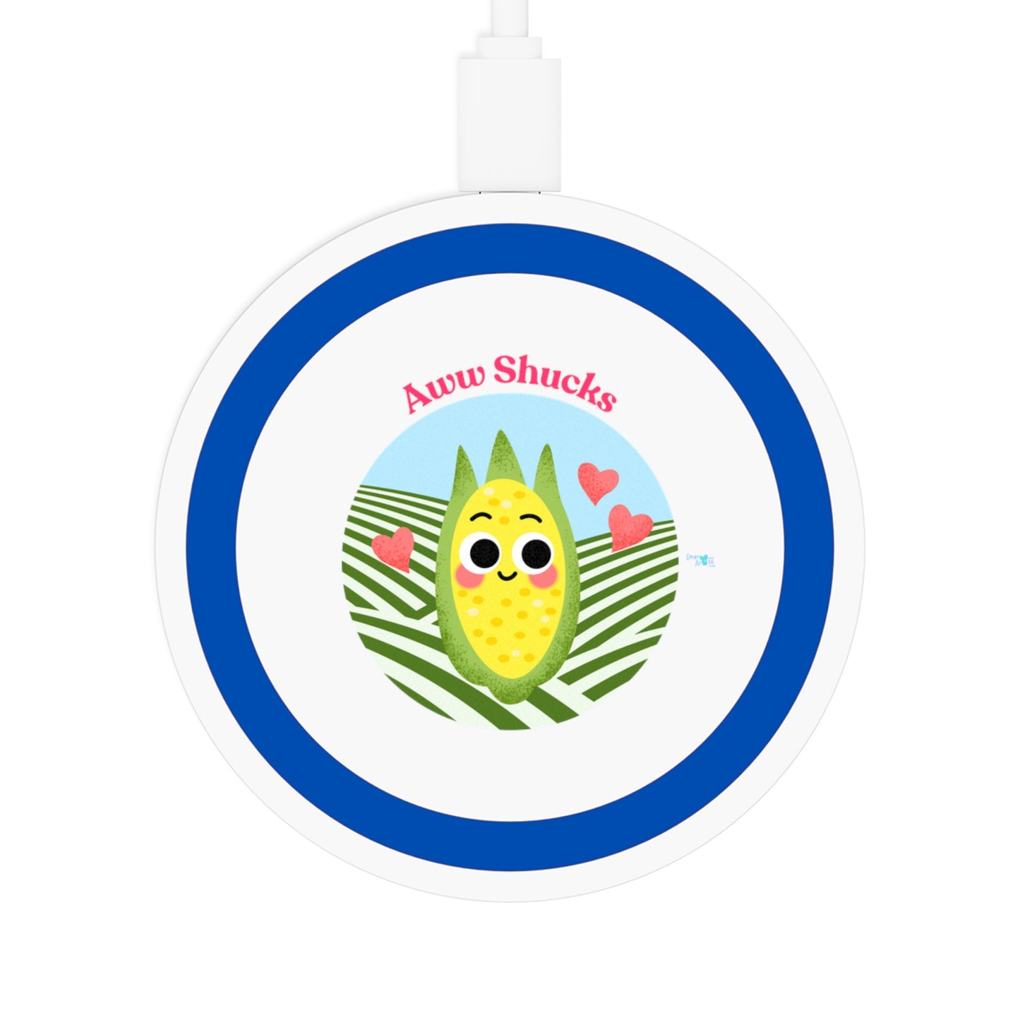 Cute Quake Wireless Charging Pad, Aww Shucks, Bundle With Air Pod Case, Gifts for Tech Lovers, Fun Desk Accessories, Unique Holiday Gift