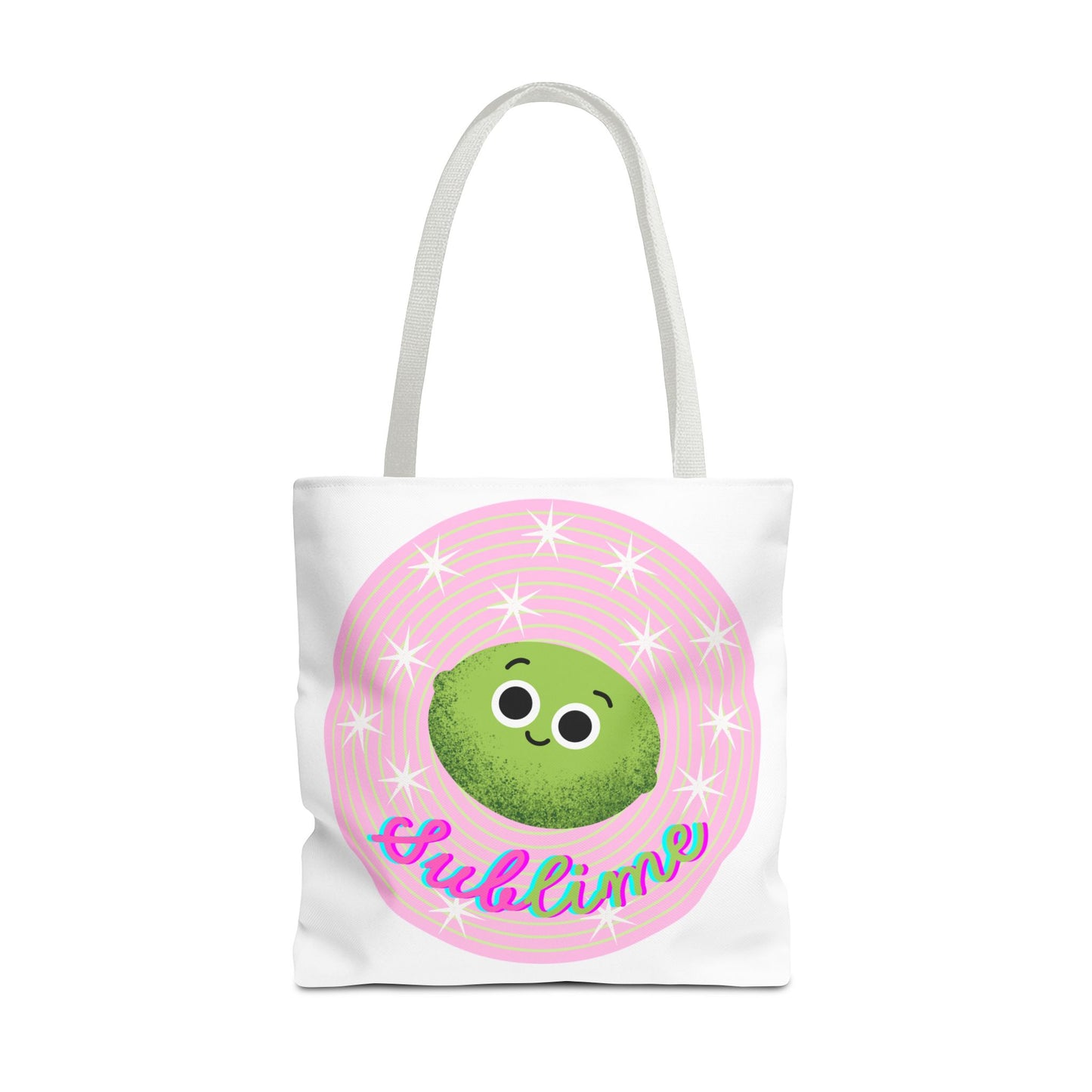 Cute Sublime Lime Tote Bag - Everyday Carry, Eco-Friendly, Gift for Fruit Lovers, Unique Shopping Bag, Fun Beach Tote