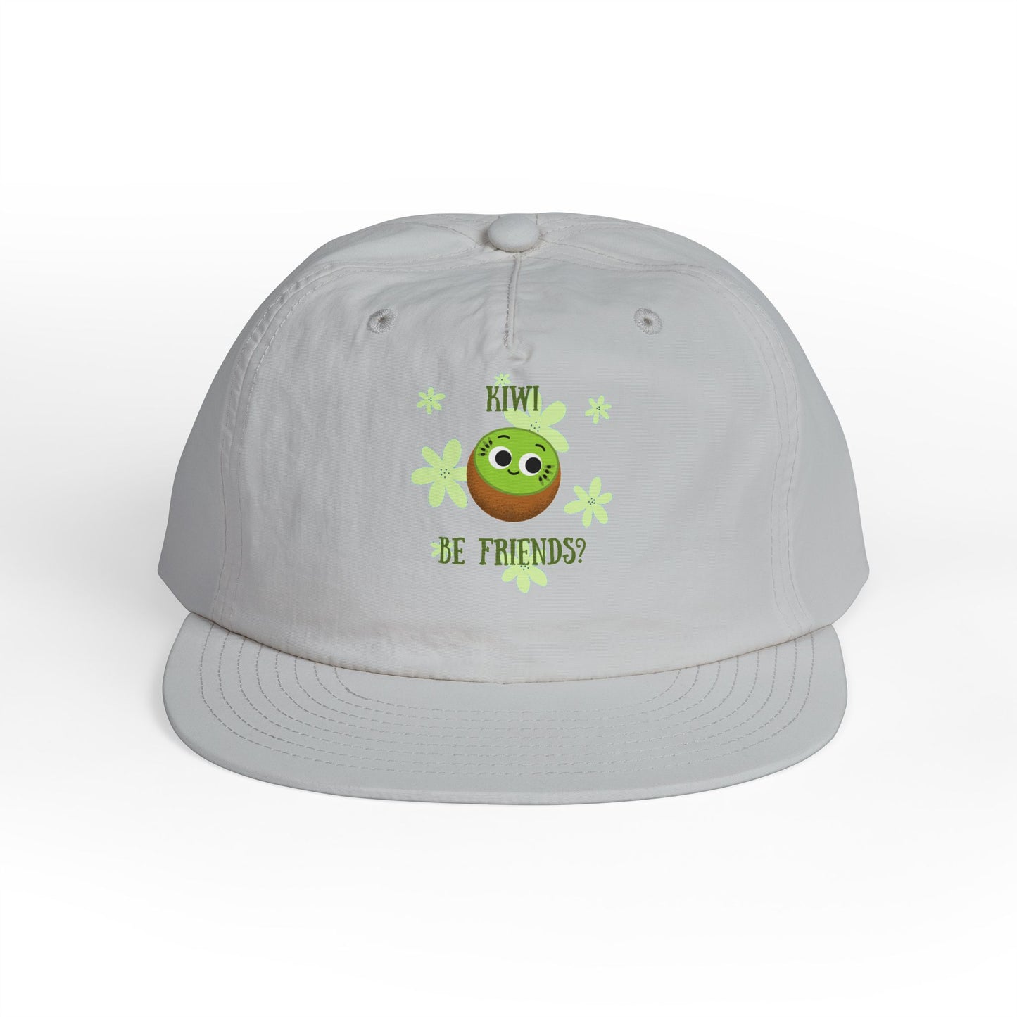 Surf Cap with Funny "Kiwi Be Friends" Design - Beach Hat, Gift for Surfers, Summer Accessory, Fun Outdoor Headwear, Vacation Style