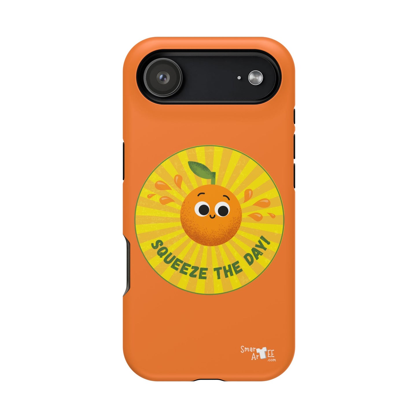 Orange Squeeze Impact-Resistant Case | Fun Phone Cover for Daily Motivation, Gift for Friends, Cute Phone Accessory, Squeeze the Day!